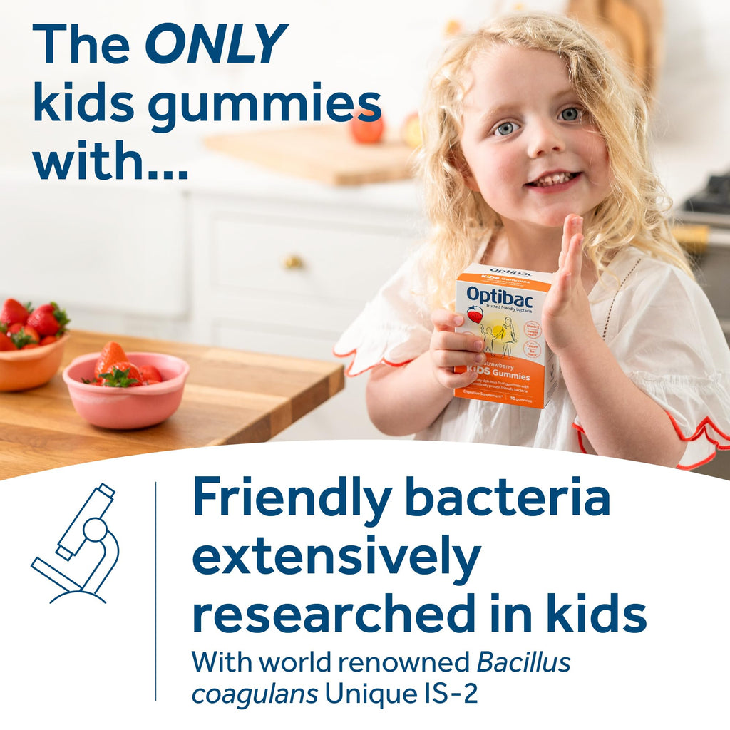 Optibac Kids Gummies - Friendly Bacteria for Kids - 60 Vegan Gummies