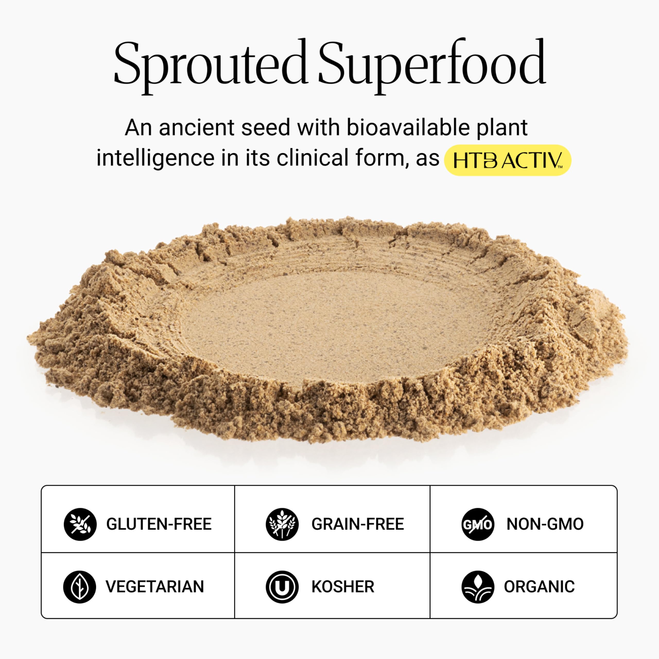 BIG BOLD HEALTH Himalayan Tartary Buckwheat Sprout Powder - Rich in Polyphenols & Prebiotic Fiber - Non-GMO, Gluten-Free, Grain-Free, Vegetarian - 30 Servings