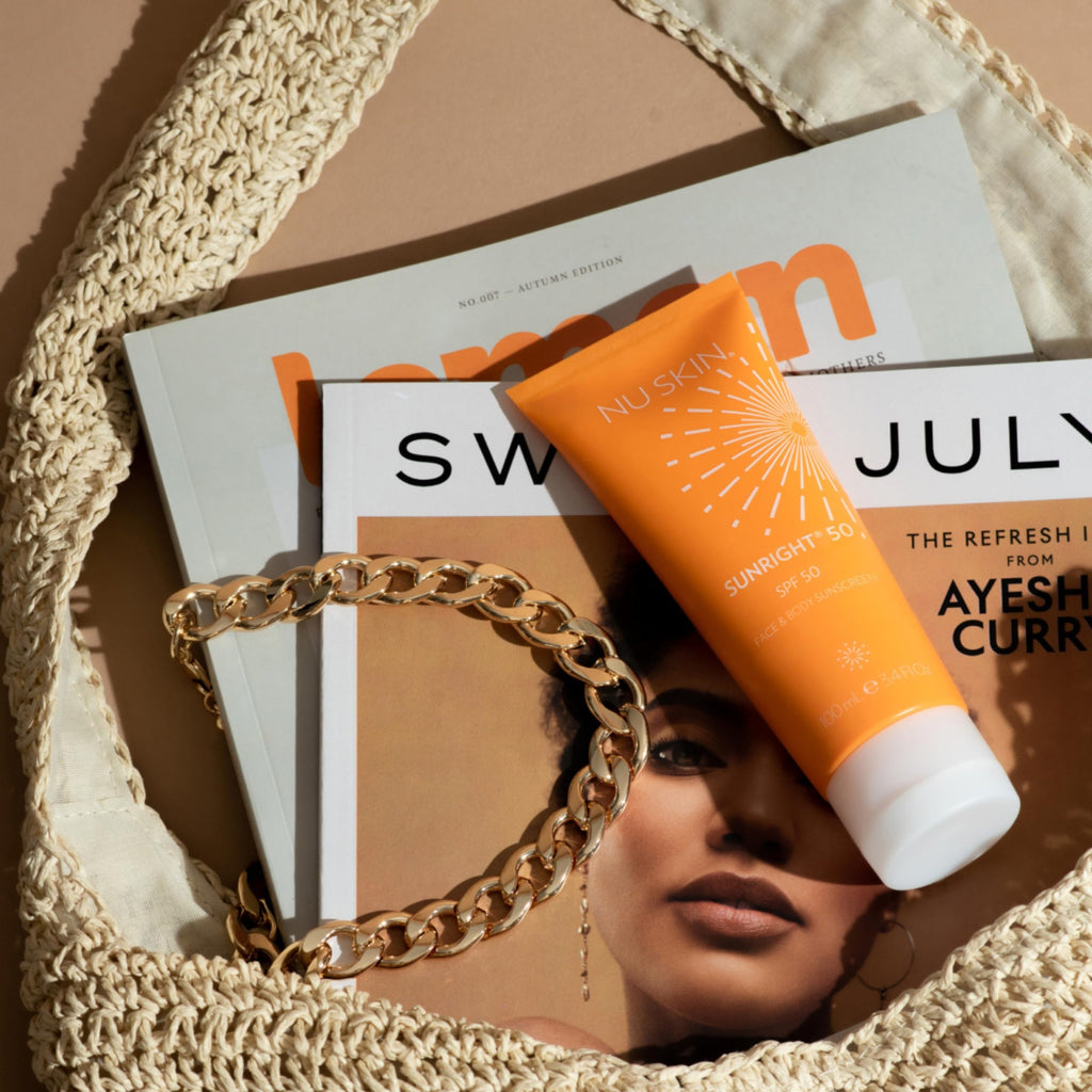 Nu Skin Sunright Face & Body Sunscreen SPF 50 | Broad-Spectrum UVA/UVB Protection | Non-Greasy & Water-Resistant Formula | Antioxidant-Infused | 3.4 fl. oz.