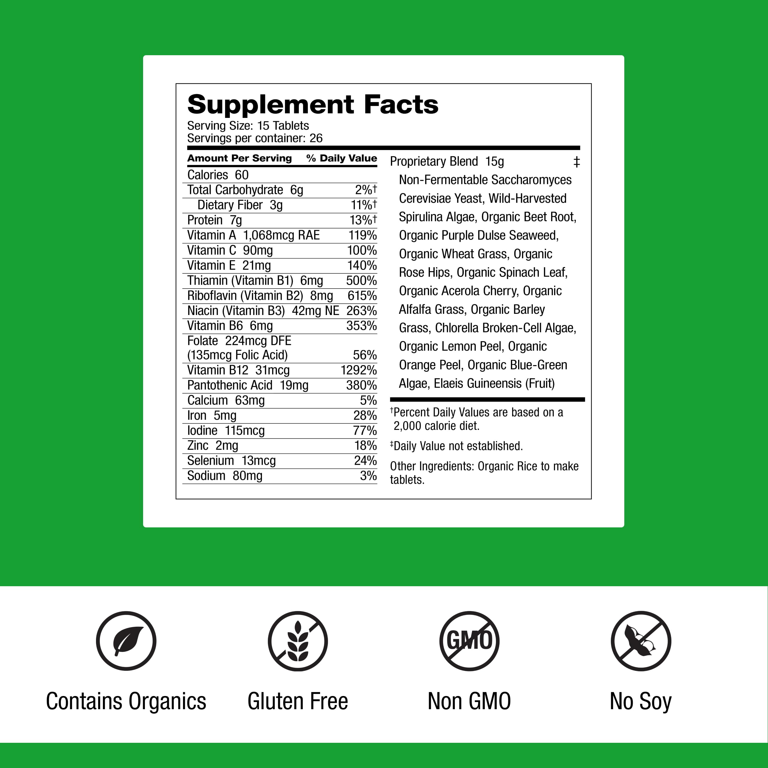 Dr. Schulze's SuperFood Plus - Everyday Superfood Supplement to Support Overall Wellness - Clean, Quality Nutrition - Supports Metabolism & Daily Energy - Gluten-Free & Dairy-Free - 390 Tablets