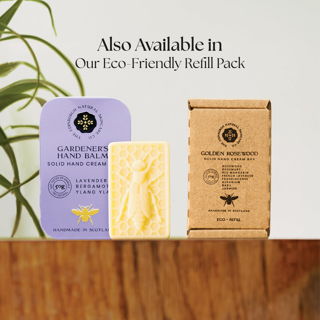 Moisturising Solid Hand Cream Bars | For Dry & Sensitive Hands | Gardeners & Queen Bee Scent | Natural Hand Cream | No Sticky Residue | Luxury Gift | Cruelty Free | Edinburgh Skincare Company