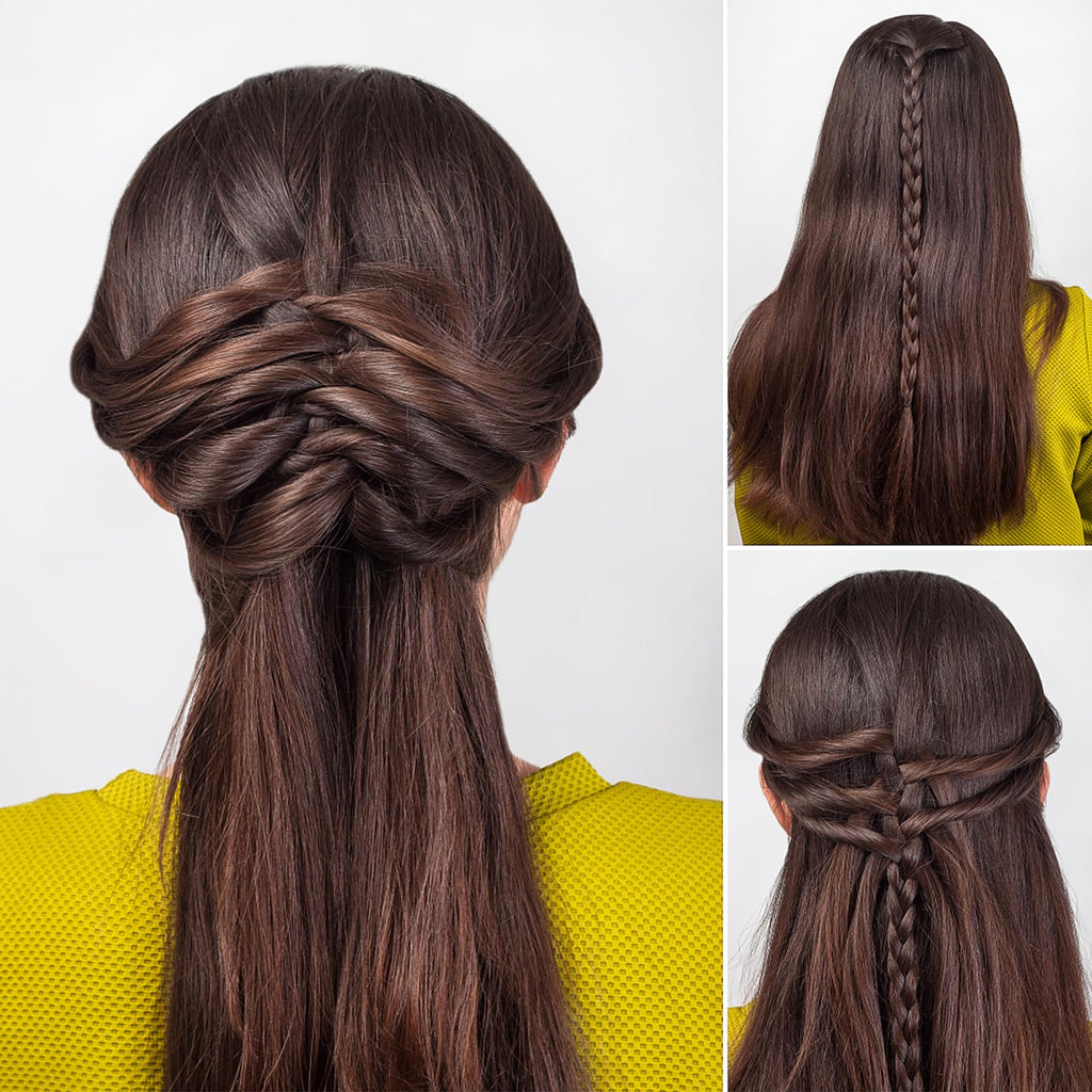 ZZLBZN Topsy Tail Hair Tool, 2pcs Hair Braiding Tool, Hair Looping Tool, Hair Pull Through Tool, Pony Tail Hair Tool for Women Girls