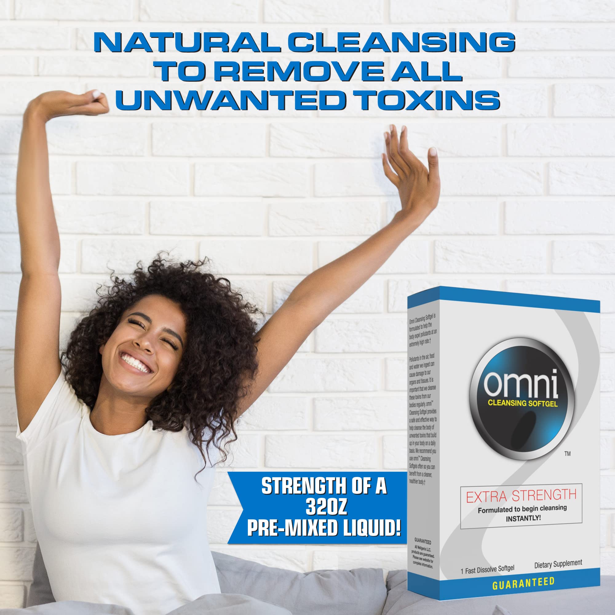 Wellgenix Omni Herbal Cleanse Detox - Extra Strength Detoxifying Softgel - Whole Body Detox System - Quick Flush One Day Cleansing (2 Pack)