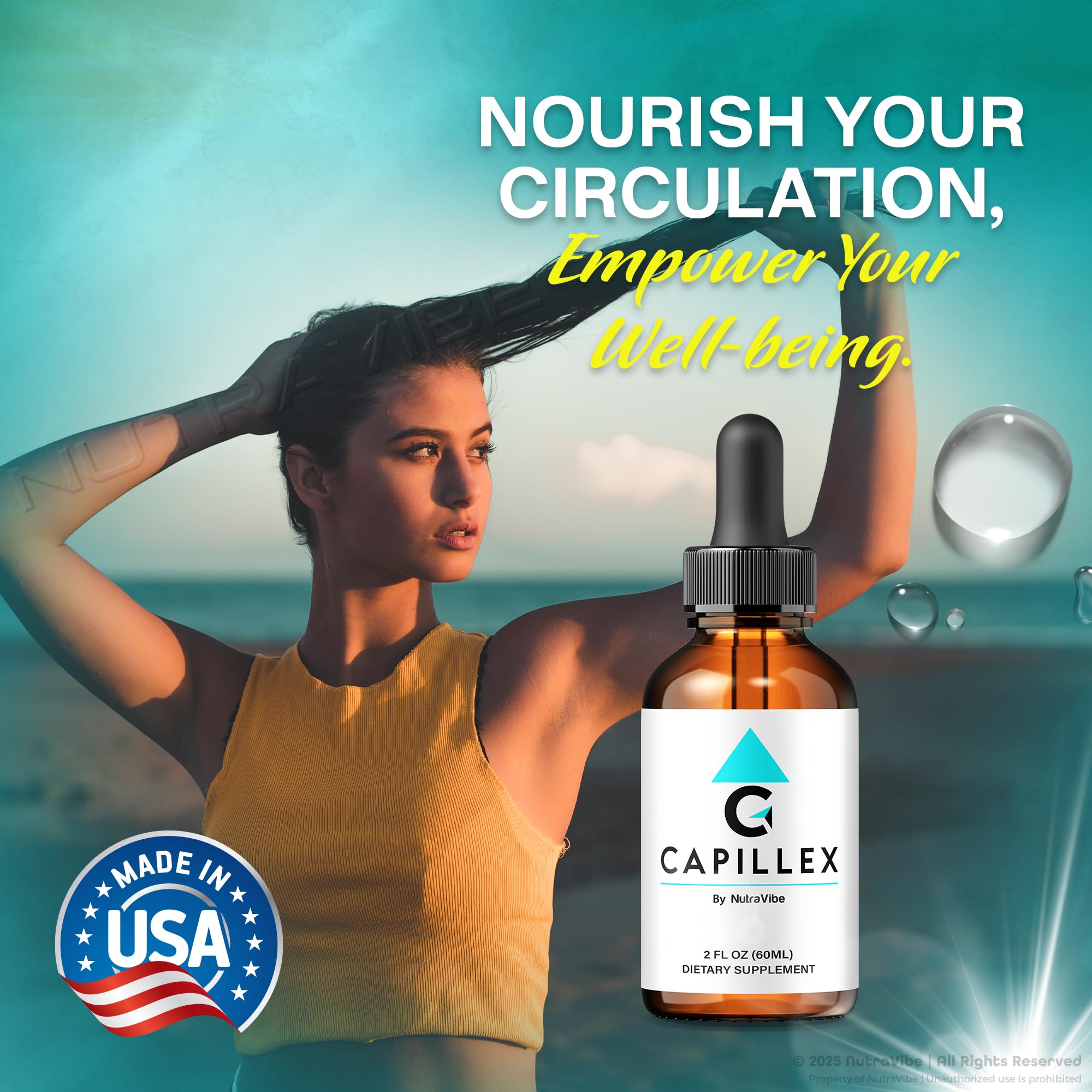 (3 Pack) Capillex Drops – Daily Hair & Scalp Support Inspired by Guava Leaf with a Clean, Premium Liquid Formula to Help Support Healthy-Looking Hair Growth, Just Few Easy Drops a Day (90 Servings)