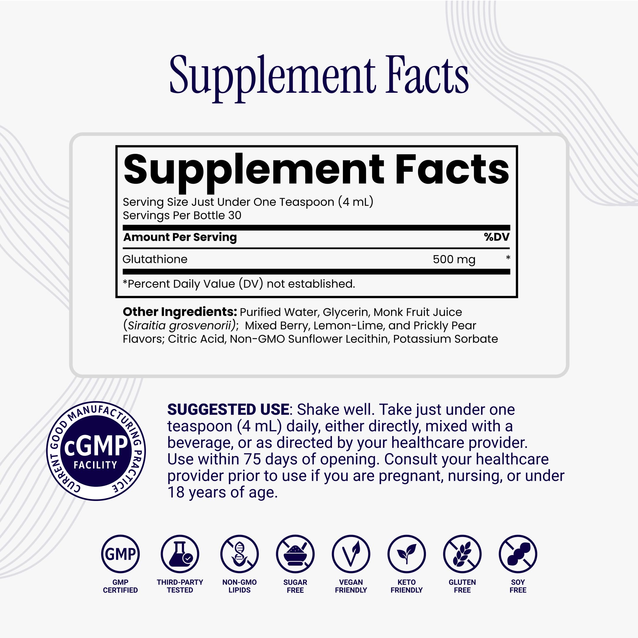 Rho Nutrition Liposomal Glutathione - Ultra High Absorption Liquid Glutathione Supplement - Supports Natural Detoxification, Immune System, Skin Health, Mental Clarity & Overall Well-Being