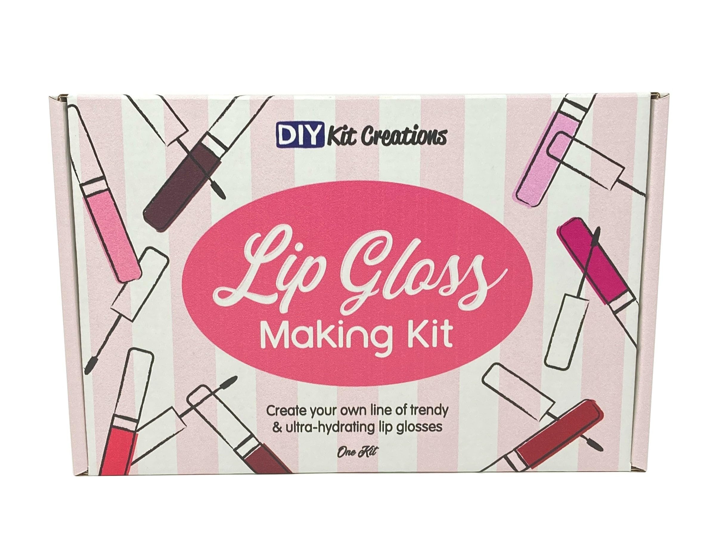 DIY Kit Creations Lip Gloss Making Kit (Standard Kit, 6 Tubes) Made in the USA