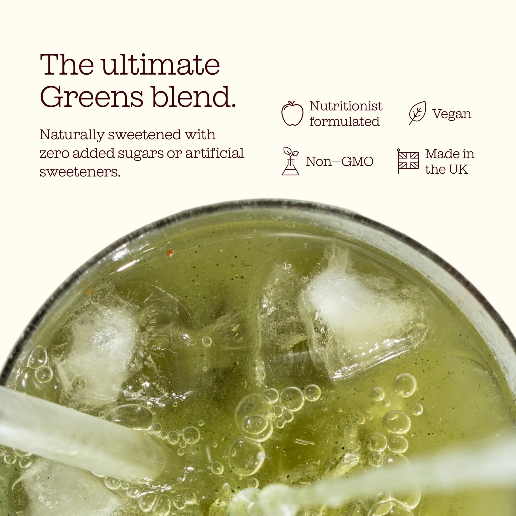 Free Soul Greens | 21 Advanced Greens, Superfoods, and Adaptogens Including KSM-66 Ashwagandha, Vegan & Gluten-Free, Advanced Natural Formula | UK Made | 30 Servings | Original Flavour