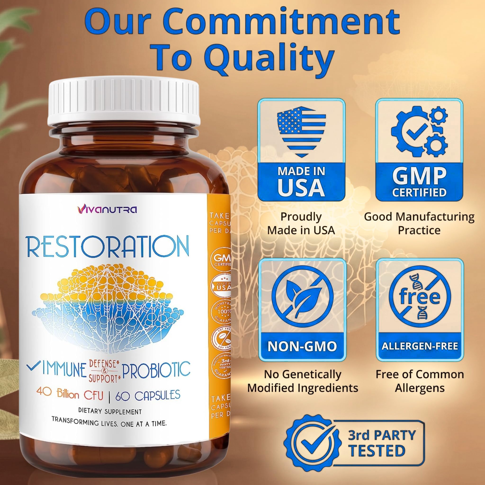 Restoration Probiotic Nail Fungus Supplement Extra Strength