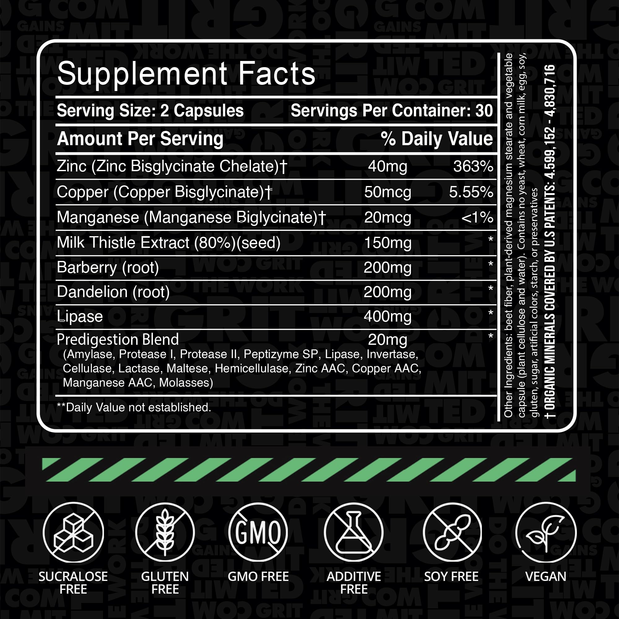 Gains in Bulk Liv Clean, Liver & Kidney Cleanse & Repair, Liver Support Supplement with Milk Thistle Extract, Dandelion Root, Digestive Enzymes, Organic Minerals and Nutrients, 60 Vegetarian Capsules