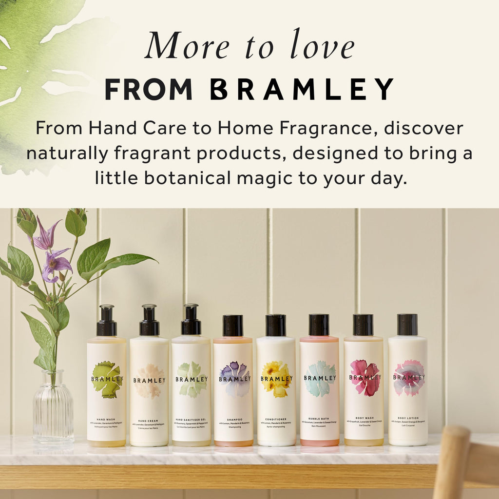 BRAMLEY Hand Wash, 250ml | Lavender, Geranium & Petitgrain Essential Oils | Natural Hand Wash with 100% Natural Fragance | Liquid Hand Soap | Vegan and Cruelty Free | Gift | Green living | Gift