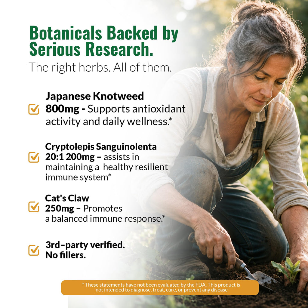 Zenmen Tick Immune Support Supplement - Improved Formula - Japanese Knotweed, Cat's Claw, Chinese Skullcap, Cryptolepis Sanguinolenta, Sweet Wormwood - 90 Vegan Capsules, Made in The USA