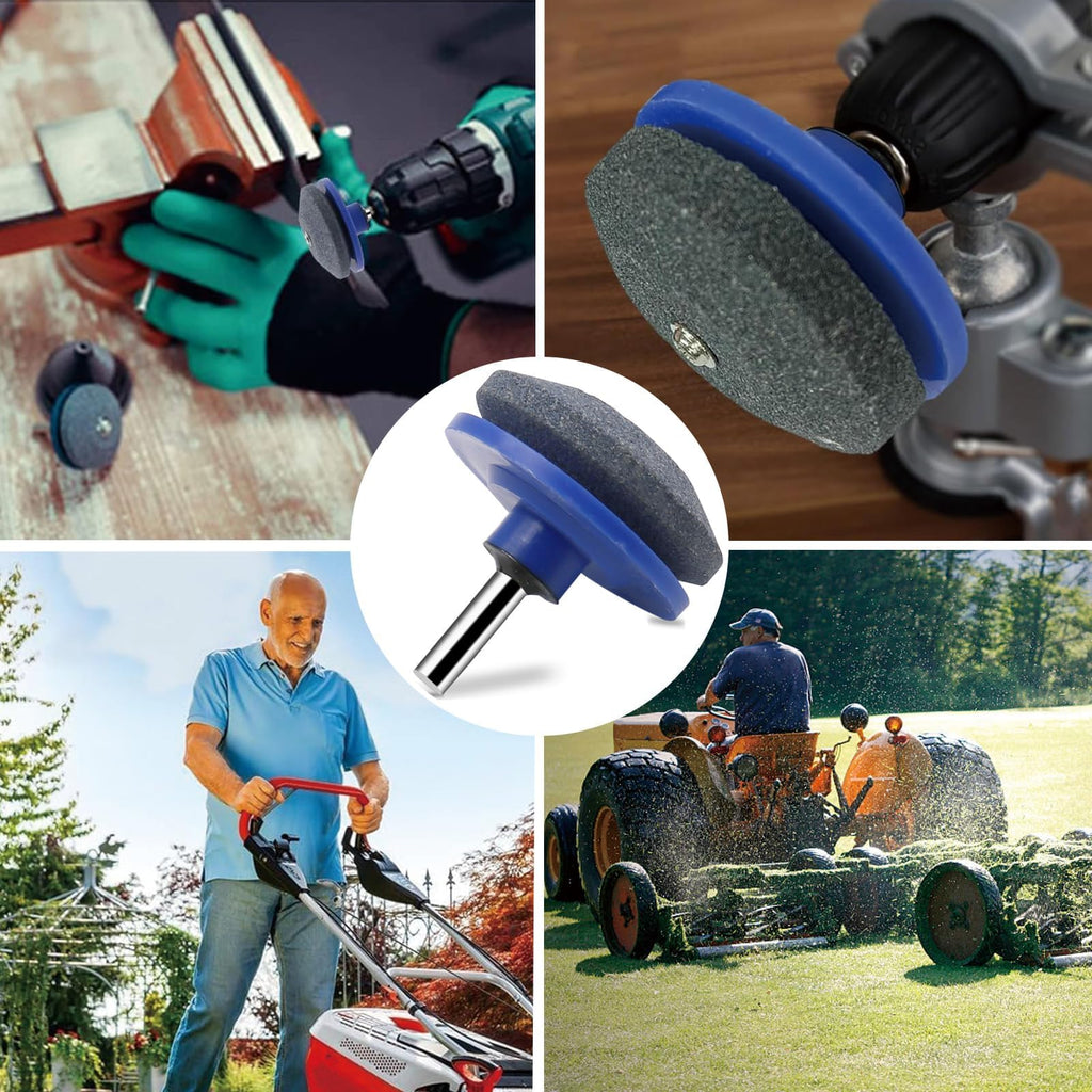 2Pcs Lawn Mower Blade Sharpener for Fast and Easy Multi Tool Blade Sharpener Garden Tools for Garden Universal for Most Lawnmower Blade Sharpener Garden Tool Sharpener UK For Rotary Lawn Axe Sharpener