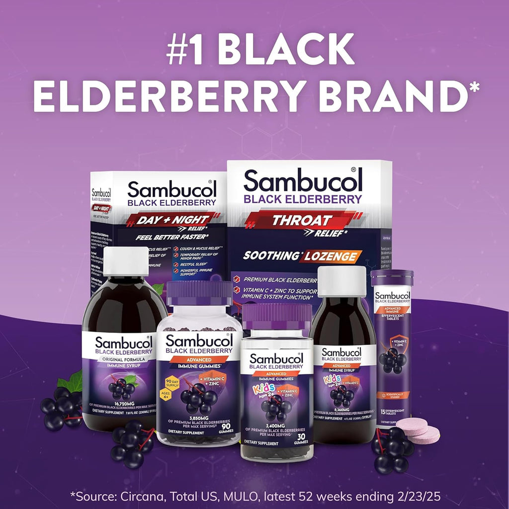 Sambucol Elderberry Gummies - Immune Support Supplement - 90 Count