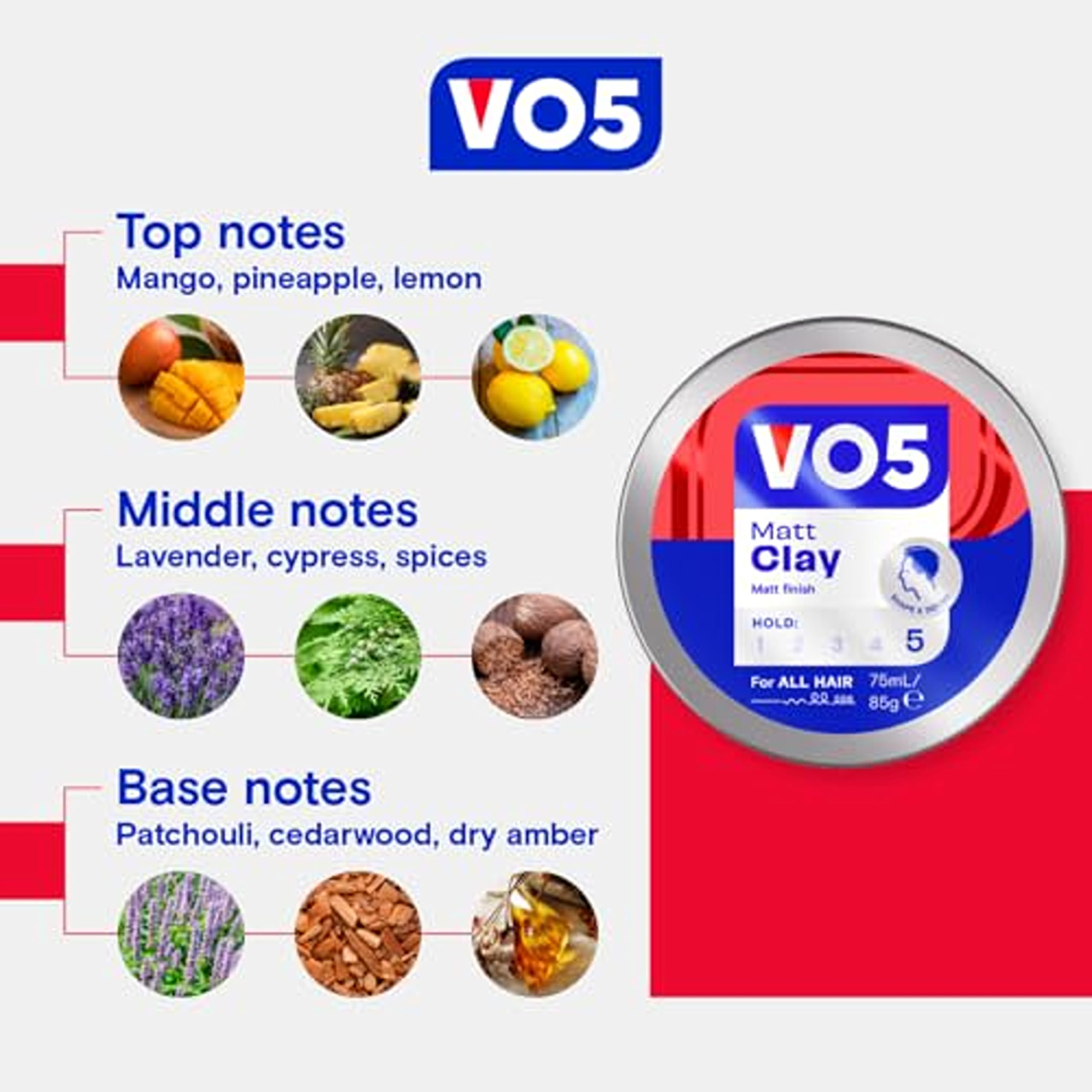 VO5 Matt Hair Clay, 75ml