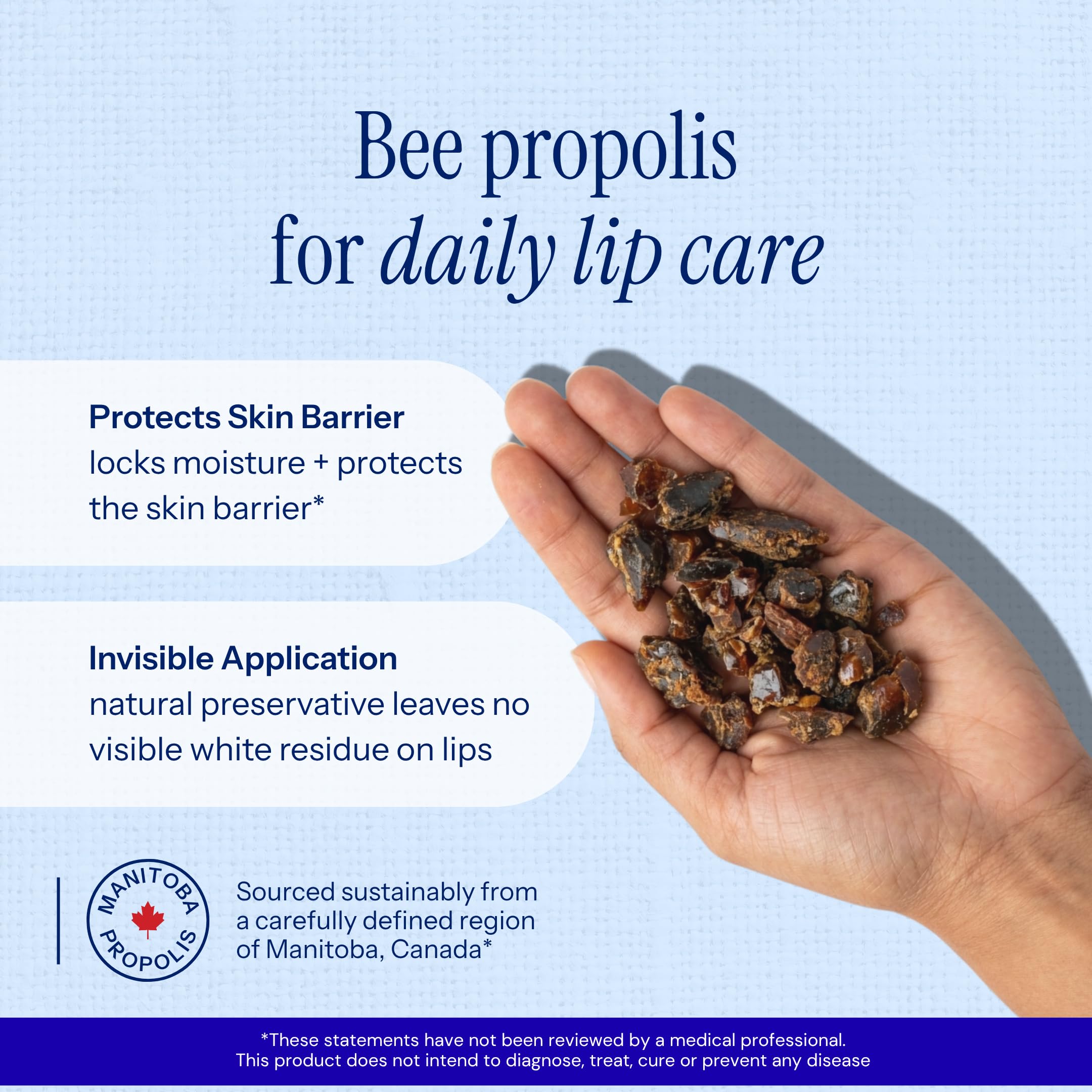 Herstat Daily Lip Balm | Use Between Cold Sore Outbreaks | 3% Propolis | Softens, Hydrates Coldsore Prone Lips