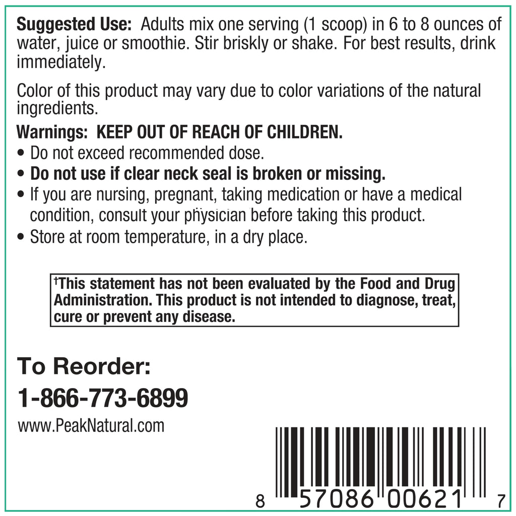 Peak Pure & Natural Peak Organic Fermented Beets - Organic Fermented Beet Powder Superfood Drink Powder - Nitric Oxide Supplement Support for Normal Blood Pressure