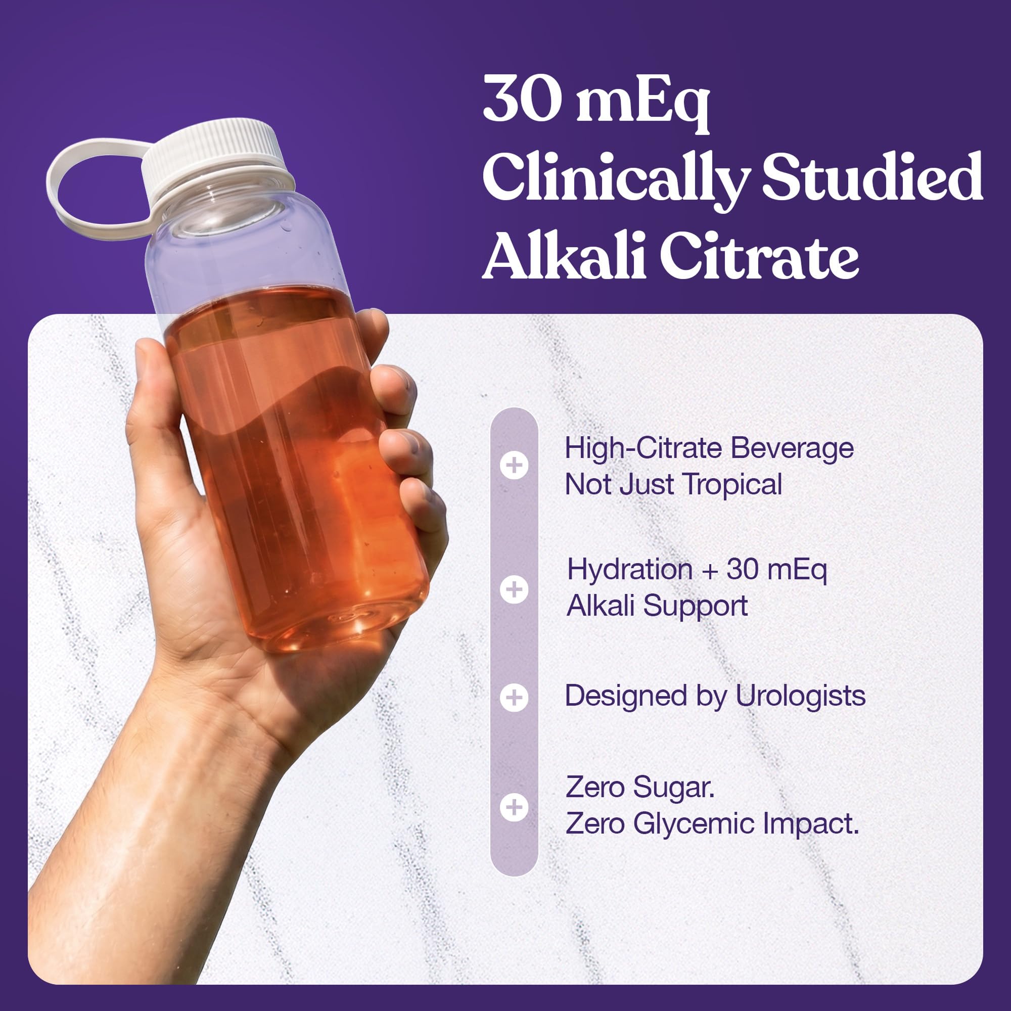 Stone Stopper Drink Mix, Tropical, Kidney Stone Prevention, Calcium Oxalate Protector, Alkali Citrate Support, Developed by Urologists to Improve Hydration and Support Kidney Health, 30 Day Supply