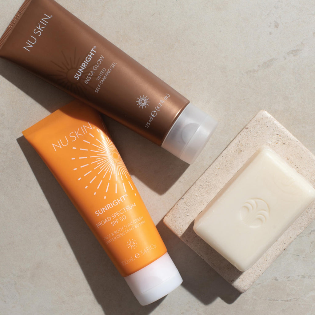 Nu Skin Sunright Face & Body Sunscreen SPF 50 | Broad-Spectrum UVA/UVB Protection | Non-Greasy & Water-Resistant Formula | Antioxidant-Infused | 3.4 fl. oz.