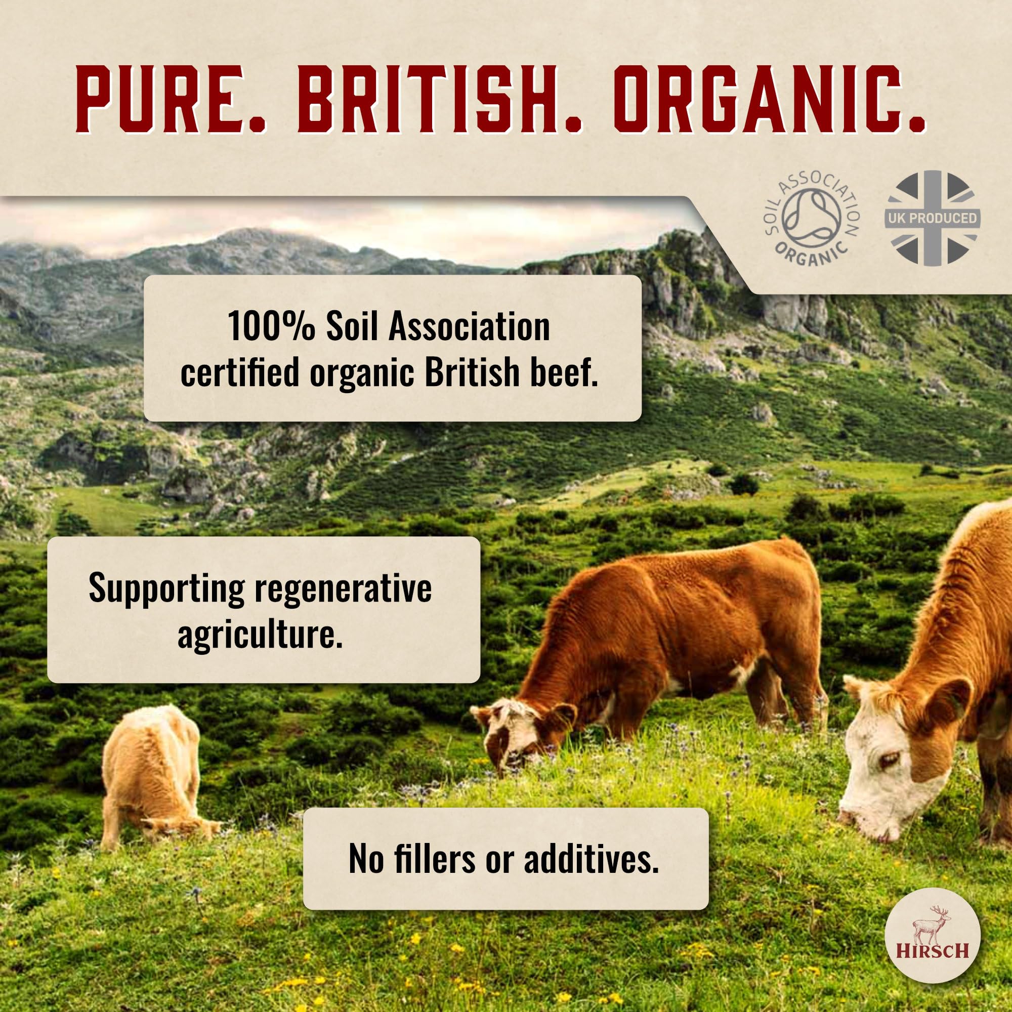 Hirsch PrimeOrgan™ 100% Organic Grass Fed UK Beef Liver Supplement Capsules