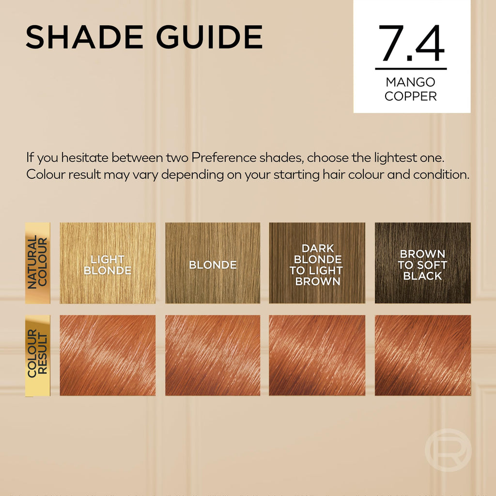 L'Oreal Paris Preference Permanent Luminous Hair Colour, 74 Dublin