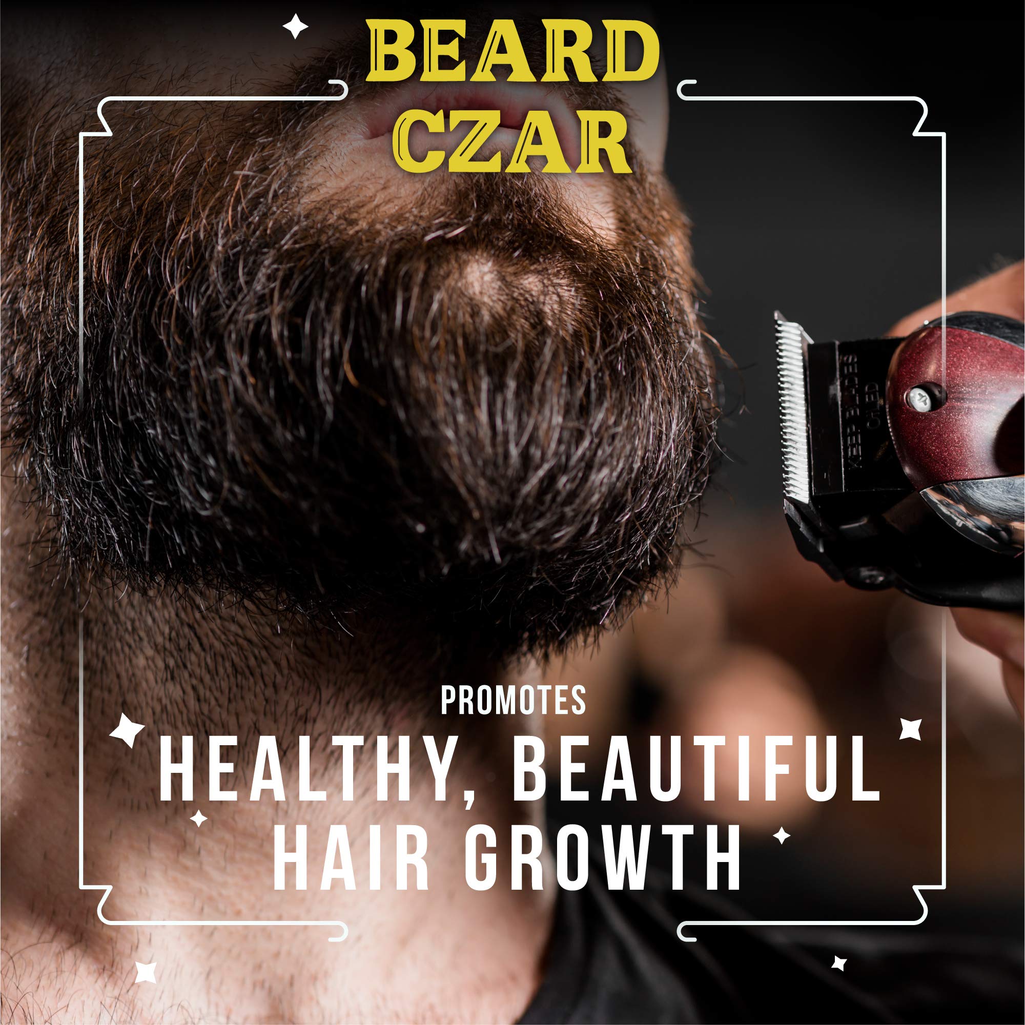 The Beard Czar-Facial Hair Complex- Highly Effective Mens Formula- Supports Natural Hair Growth-Improve Beard Quality and Nourishment-60 Capsules