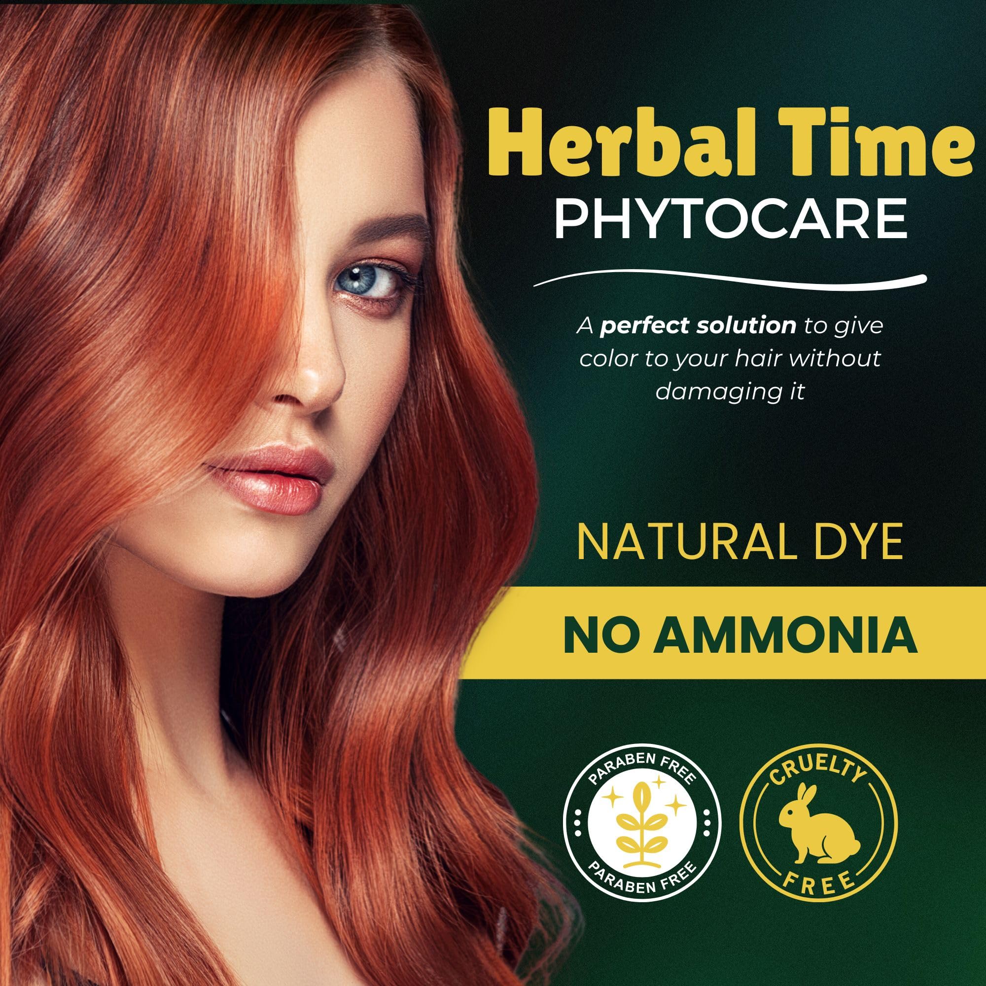 Herbal Time Phytocare Permanent Hair Dye Color Black 1N | Professional Natural Hair Dye Kit | Nourish and Protect Your Hair | Ammonia, PPD and SLS Free | 124.5 ml