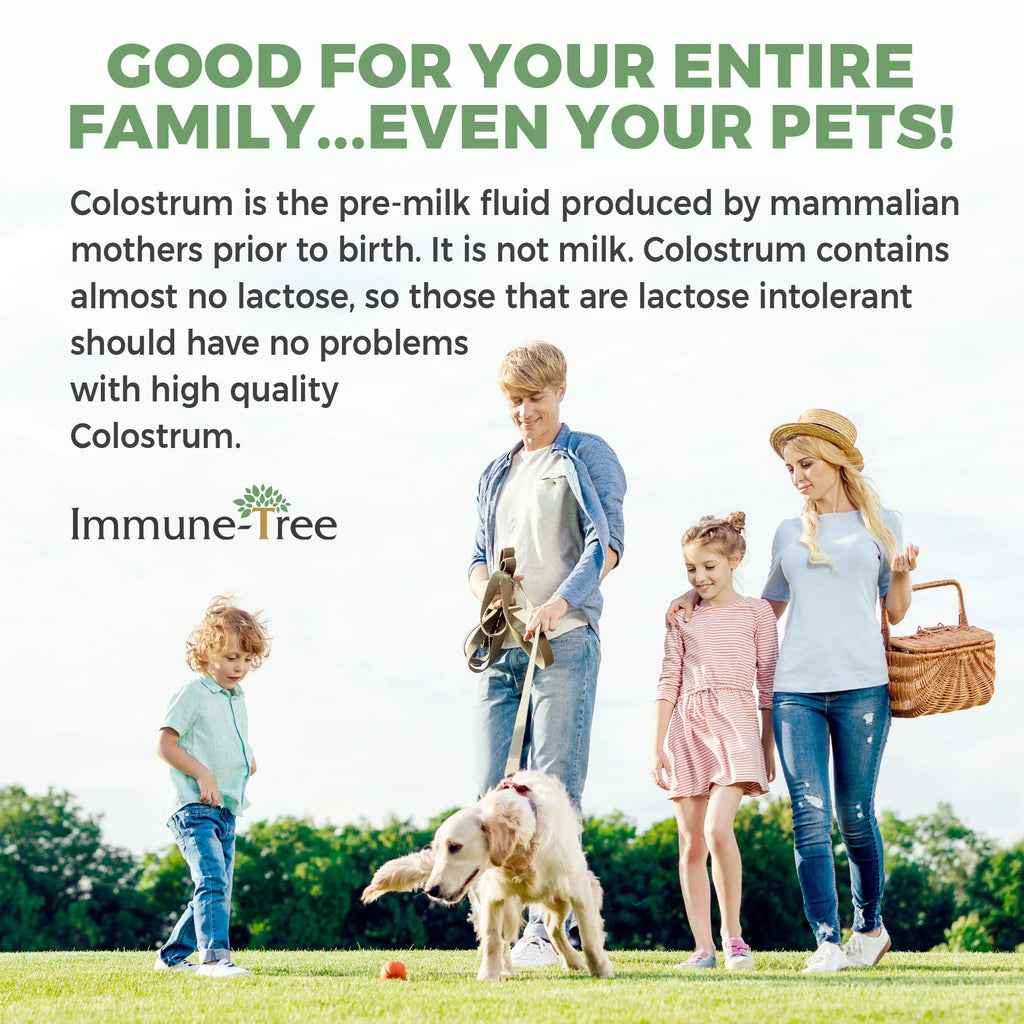 Immune-Tree 100% Bovine Colostrum Powder, 120 Servings, 6.5oz, Supports Anti-Aging, Healthy Immune System, Gut & Digestion, Muscle & Tissue, & Wellness, Made in USA from Grass Fed, Grade A Dairy Cows