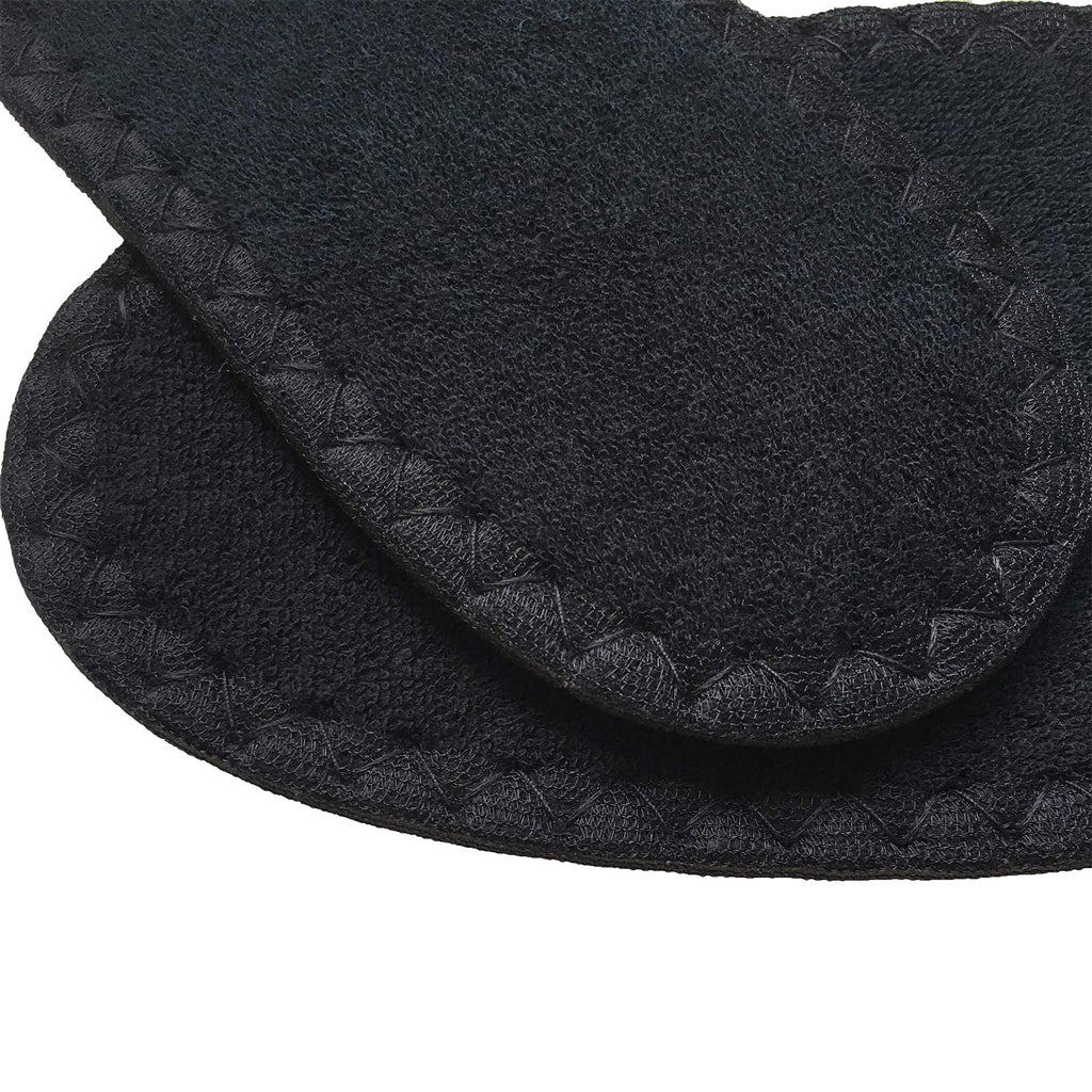 Happystep 3 Pairs of Cotton Terry Cloth Zero Drop Shoe Insoles, Barefoot Inserts, Sweat Absorption, Washable & Reusable, Fit All Sneakers, Business Shoes, Boots etc. (Black), UK Size 10