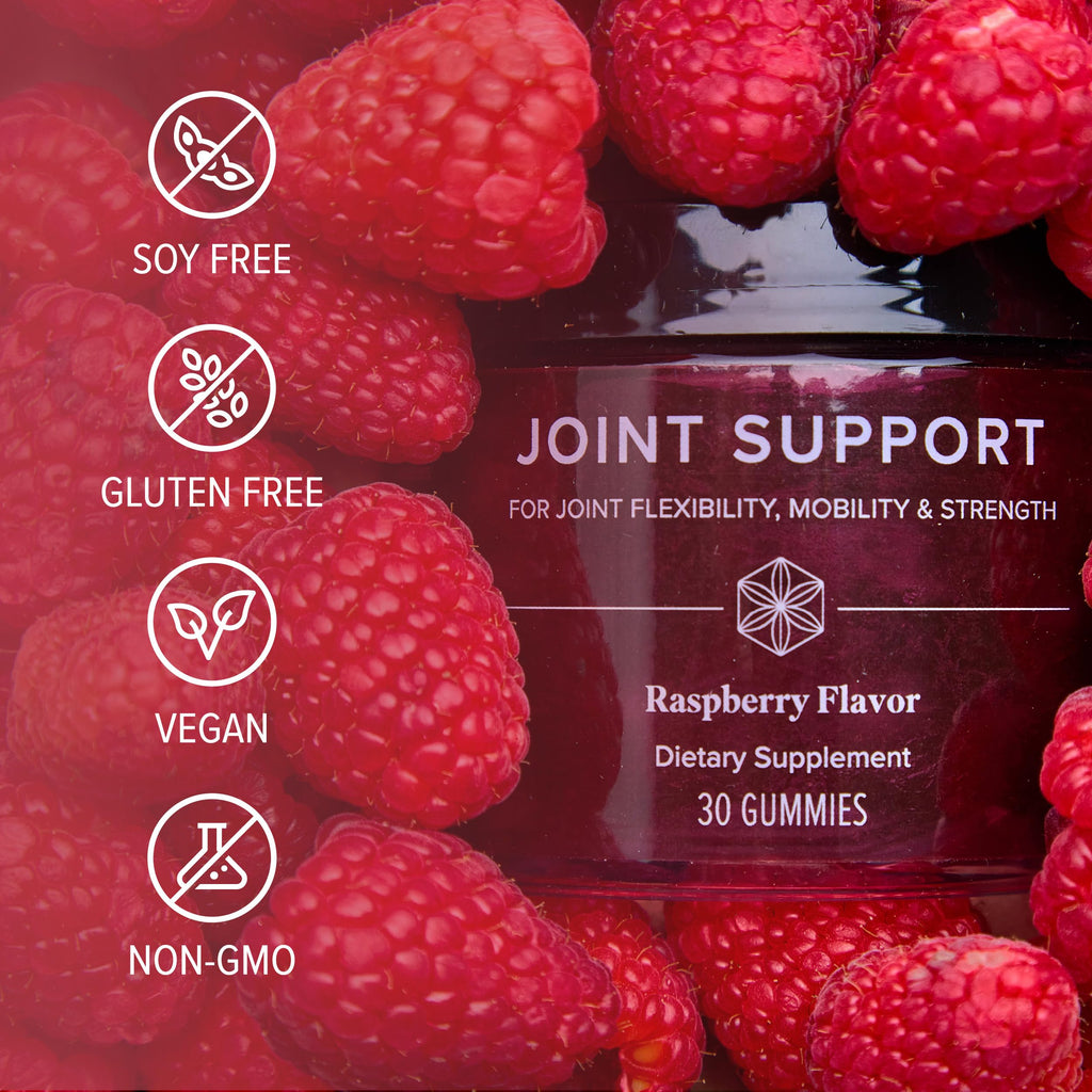 Isagenix Joint Support - Science-Backed, Natural Ingredients to Help with Joint Flexibility, Mobility, and Strength - Raspberry Flavor - 30 Gummies