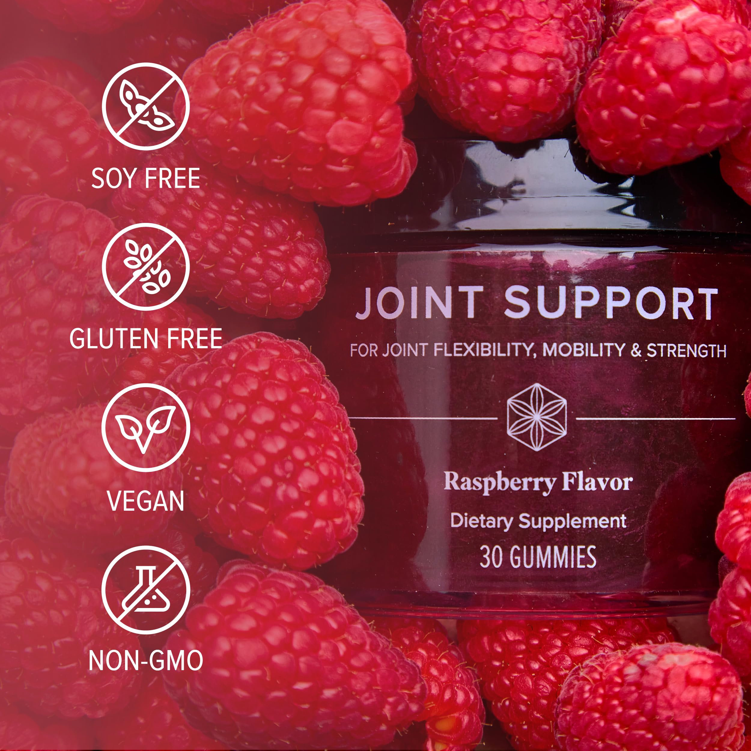 Isagenix Joint Support - Science-Backed, Natural Ingredients to Help with Joint Flexibility, Mobility, and Strength - Raspberry Flavor - 30 Gummies