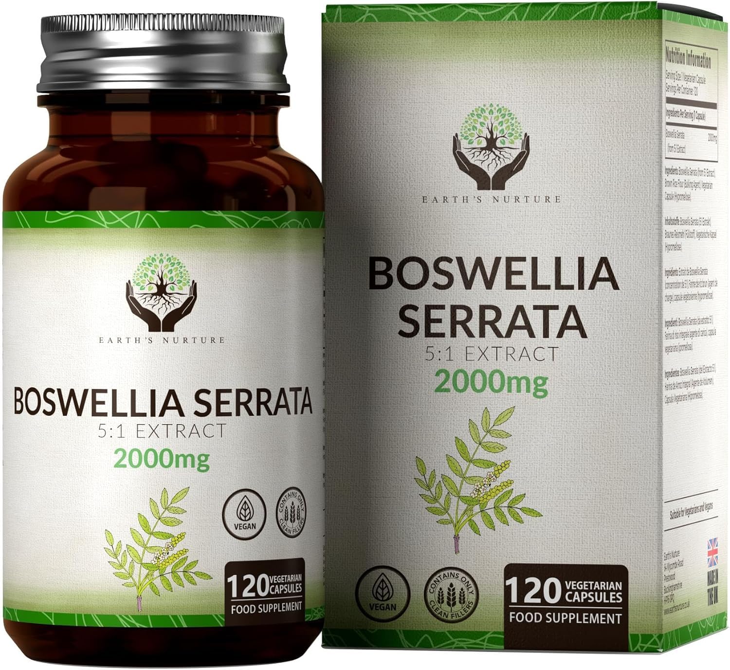 EN Boswellia Serrata, 120 Capsules, 2000mg 5:1 Extract, High Strength