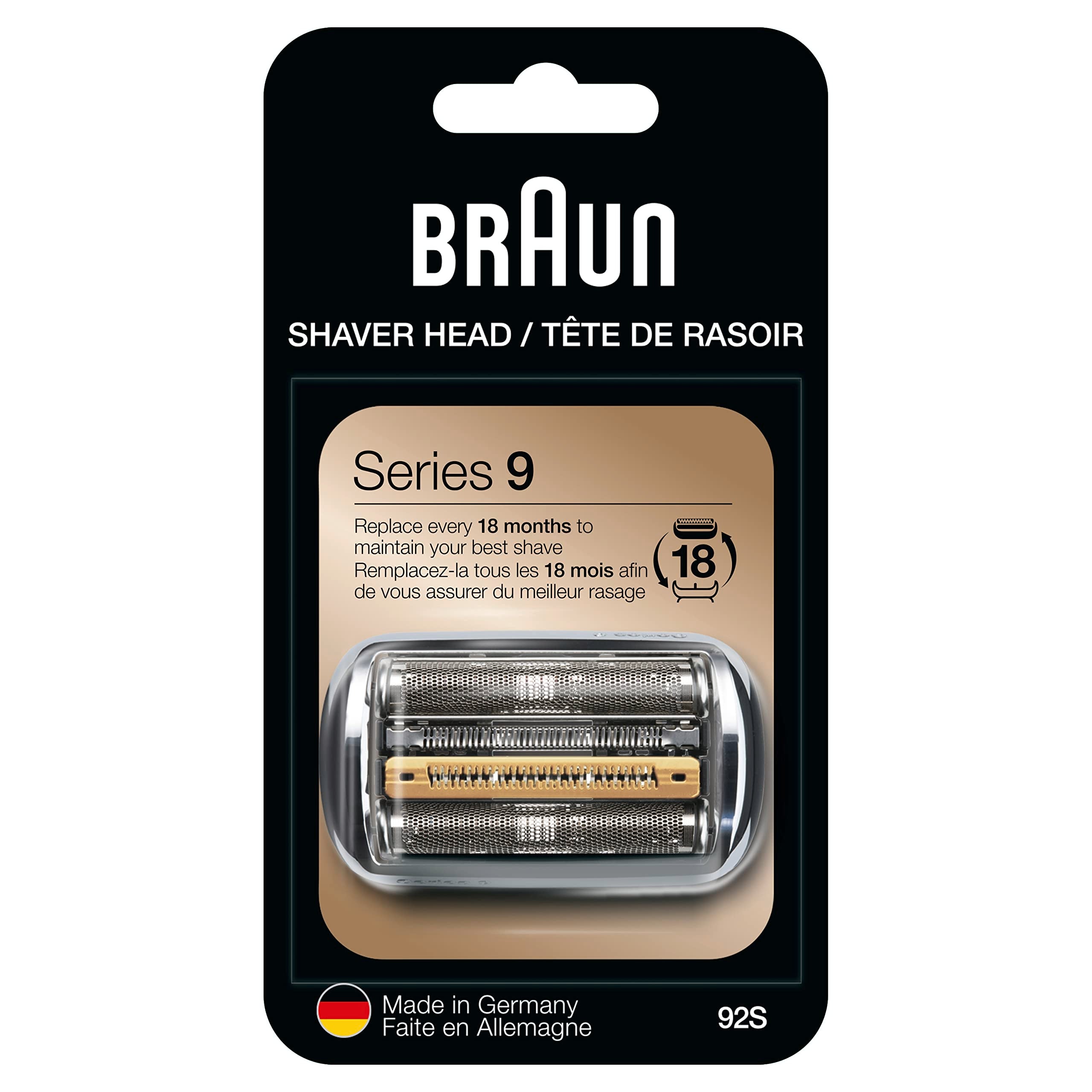 Series 9 Men's Electric Shaver Head ORIGINAL Replacement Blade, Silver 92S