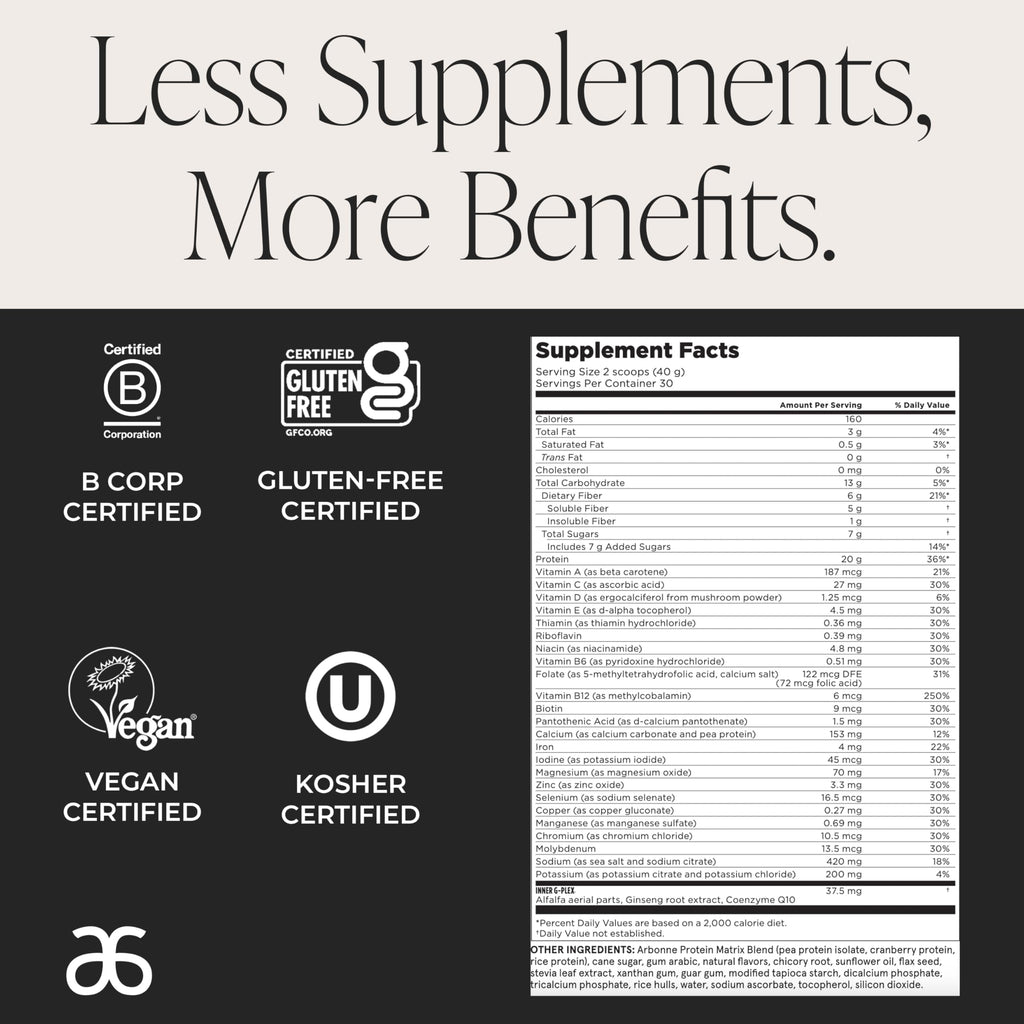 Arbonne Feelfit Pea Protein Shake - Daily Supplement Powder, Vegan Protein for Support of Overall Health, Energy and Well-Being, Vanilla