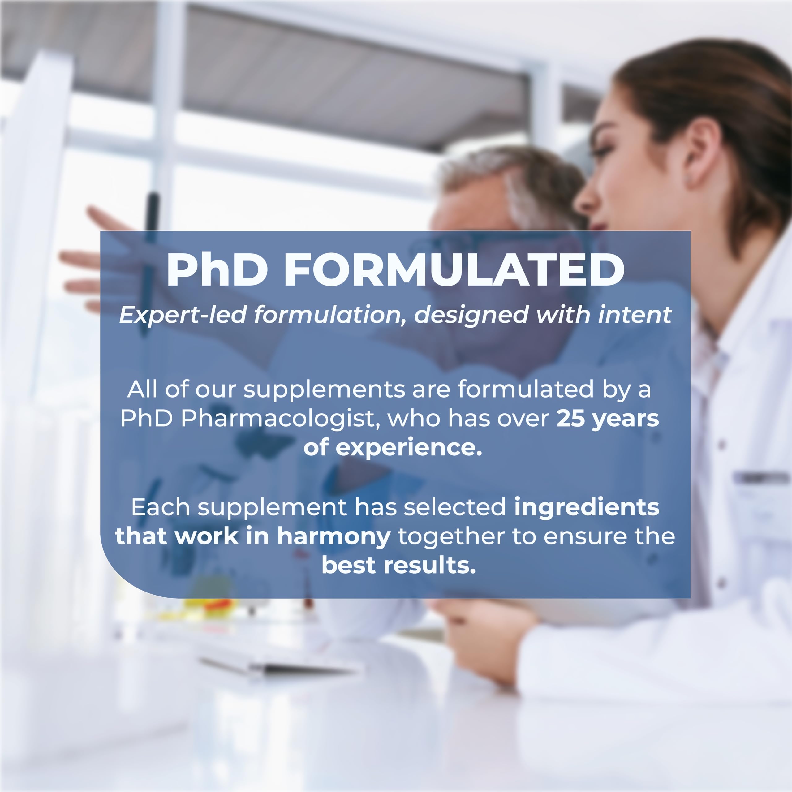 Magnesium Glycinate 5-in-1 Complex Formulated by PhD Expert High Strength 1900mg Supplements as Bisglycinate, Malate, Citrate, Oxide & Vitamin B6-90 GMO Free Capsules, 384mg Elemental, UK Made (90)