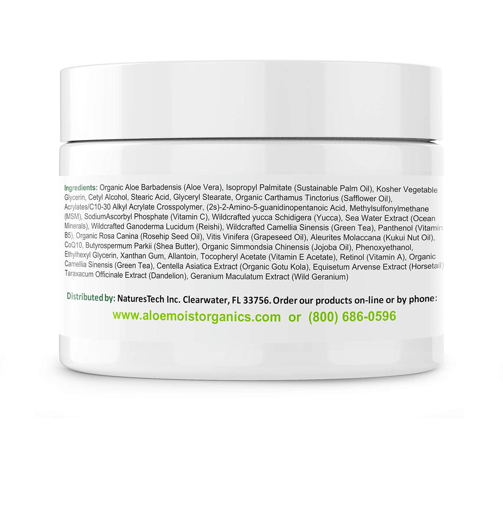 Organic Aloe Vera Face Cream & Body Moisturizing Cream, Natural Aloe Vera Lotion with Vitamin E Oil, Vitamin C, Retinol Cream, Shea Butter – Anti Aging Face Moisturizer for Women, Dry Skin (8 oz)