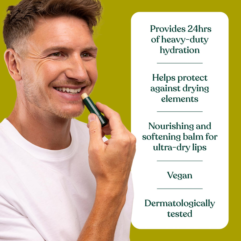 The Body Shop Hemp Heavy Duty Lip Care, 0.14 Oz,Green