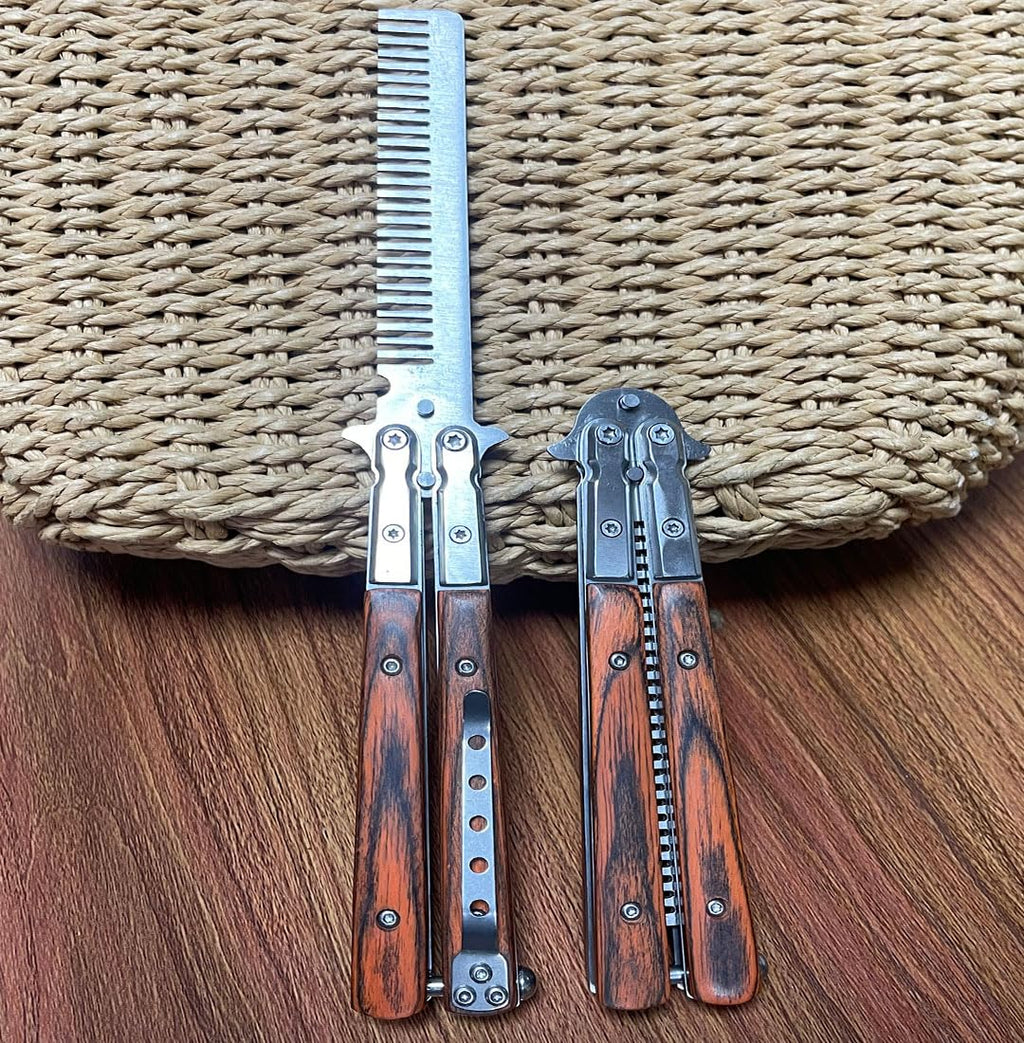 1 x Butterfly Comb Metal Stainless Steel Durable Foldable