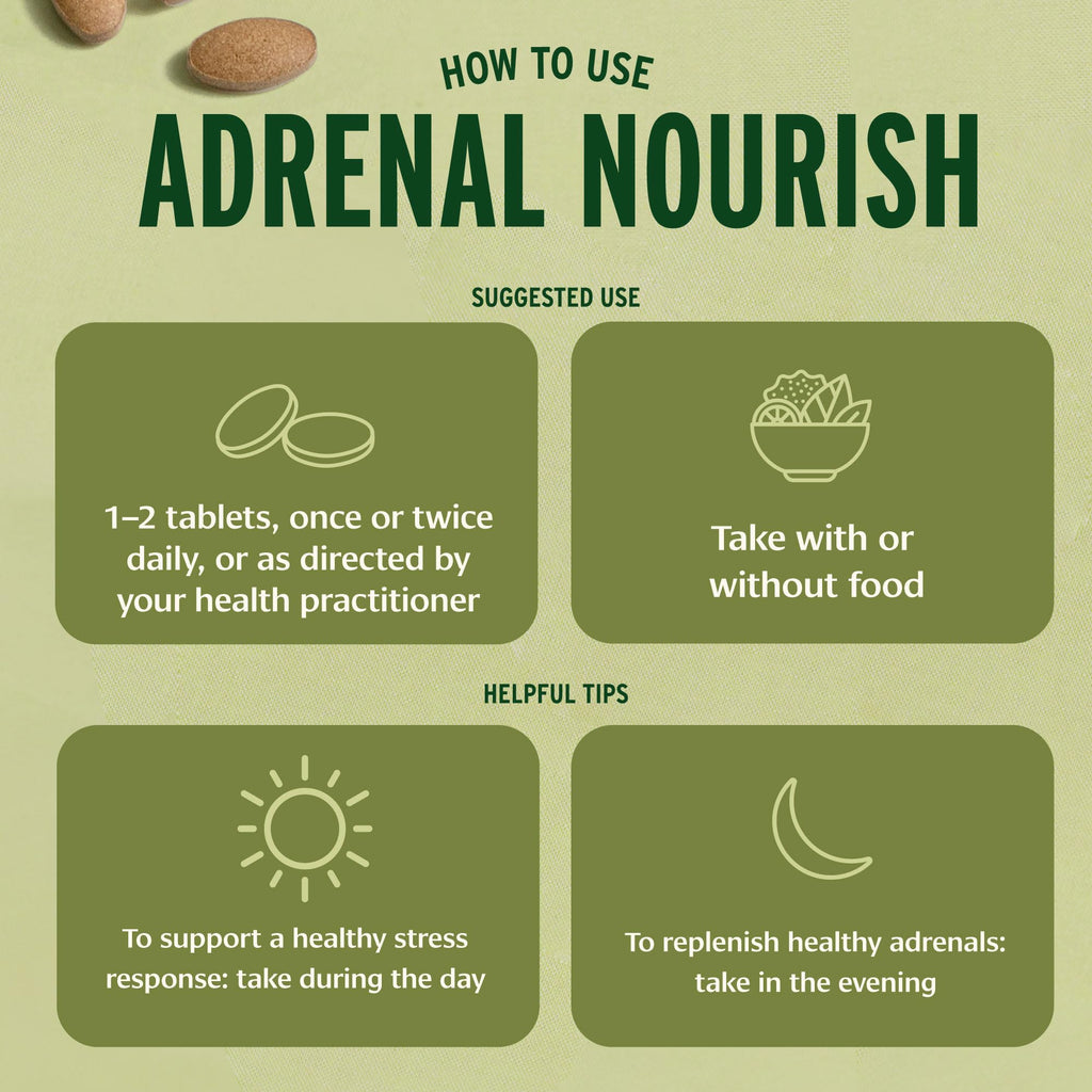 Banyan Botanicals Organic Adrenal Nourish - Cortisol Support & Stress Relief Supplement - Natural Energy & Fatigue Support with Ashwagandha & Adaptogens - 90 Tablets - Non-GMO, Vegan*