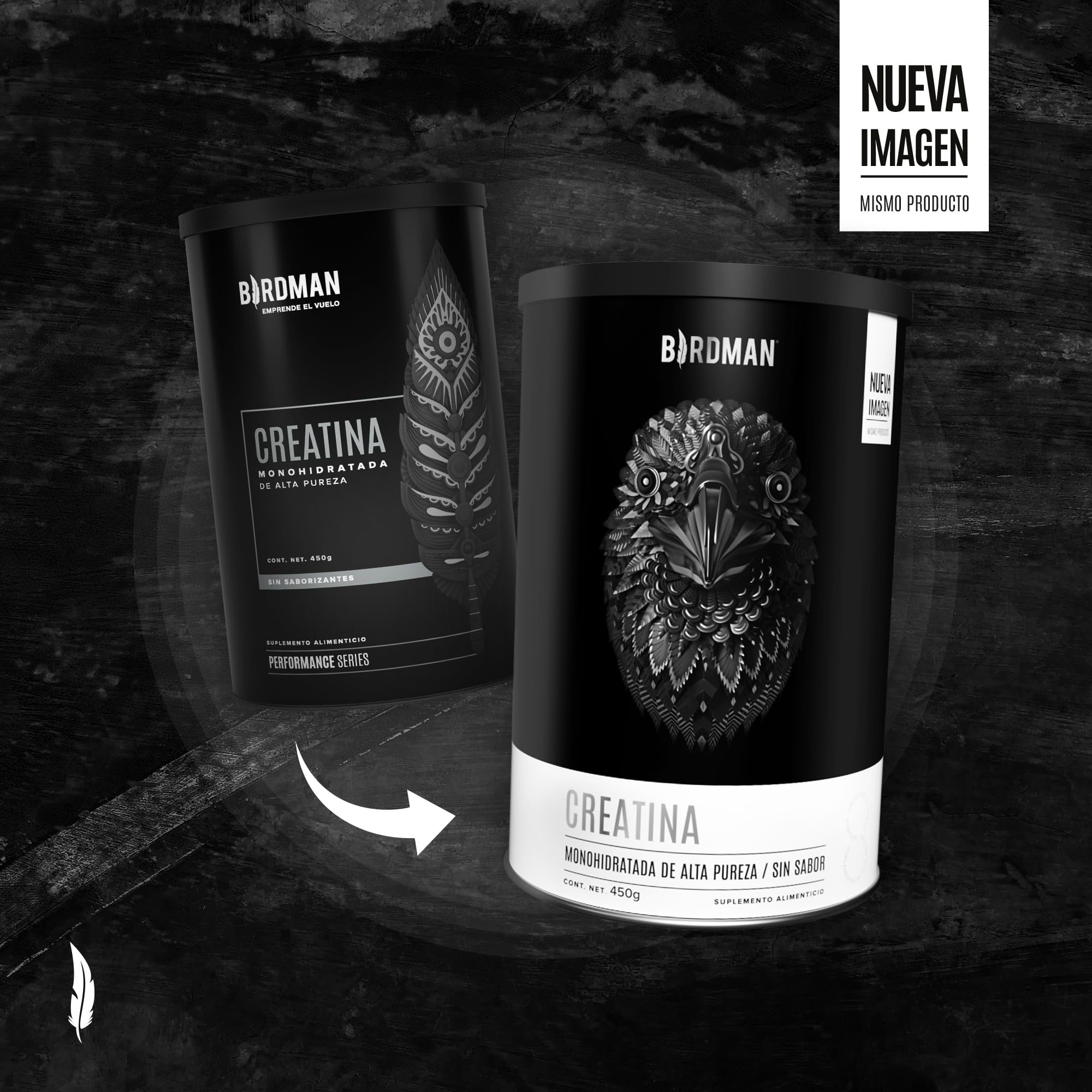 BIRDMAN Micronized Creatine Monohydrate Powder, Unflavored, High-Purity, Organic, Muscle Recovery, Caffeine Free Pre Workout, Post Workout, Gluten Free, Sugar Free
