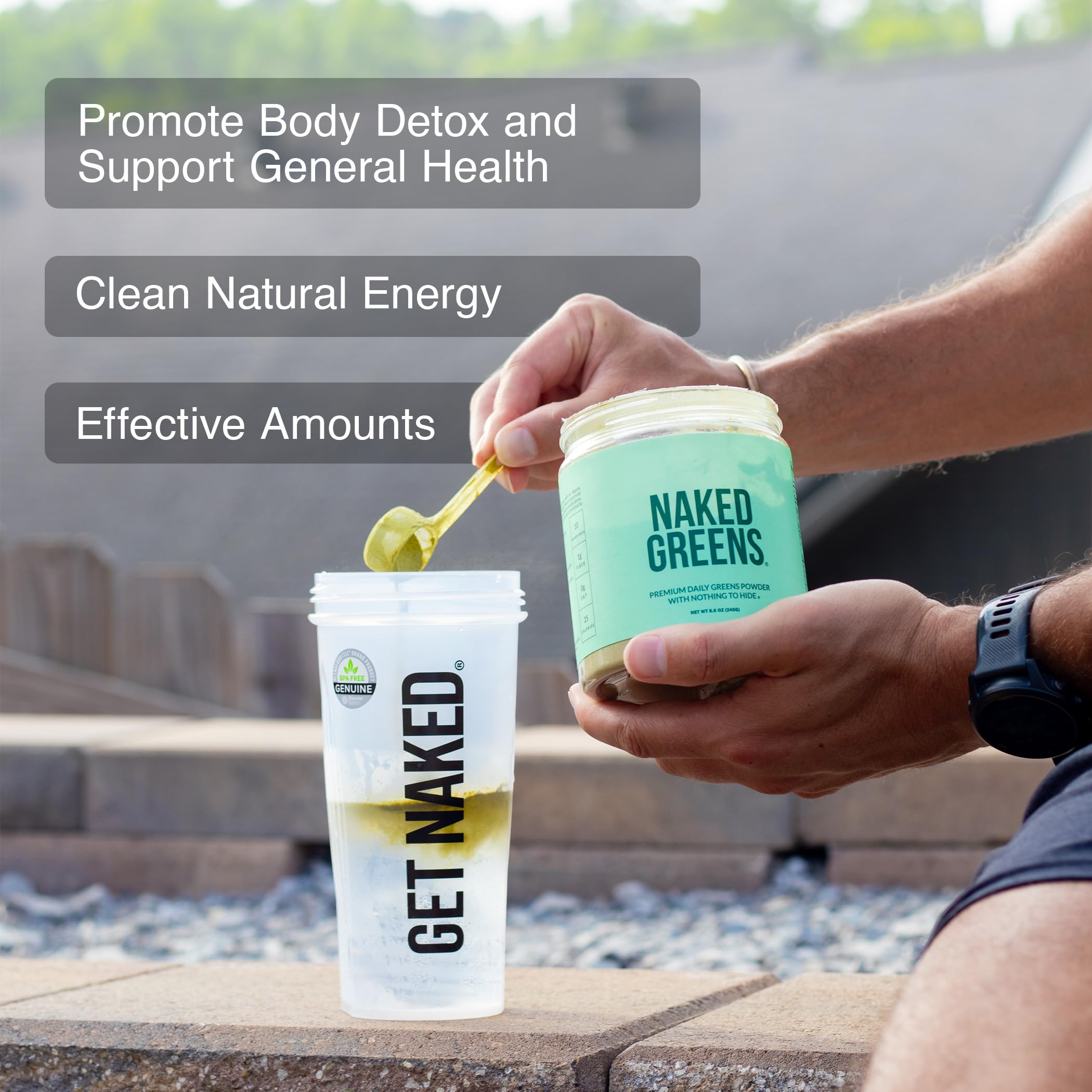 NAKED Super Greens Powder Organic Greens Supplement - Only 10 Premium Ingredients - Vegan, Non-GMO, Prebiotic and Probiotic - 35 Servings