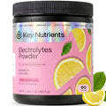 KEY NUTRIENTS Selenium Multivitamin Electrolytes Powder No Sugar - Fresh Pink Lemonade Electrolyte Powder - Endurance & Energy Supplement - Hydration Powder - No Calories - 90 Servings - Made in USA