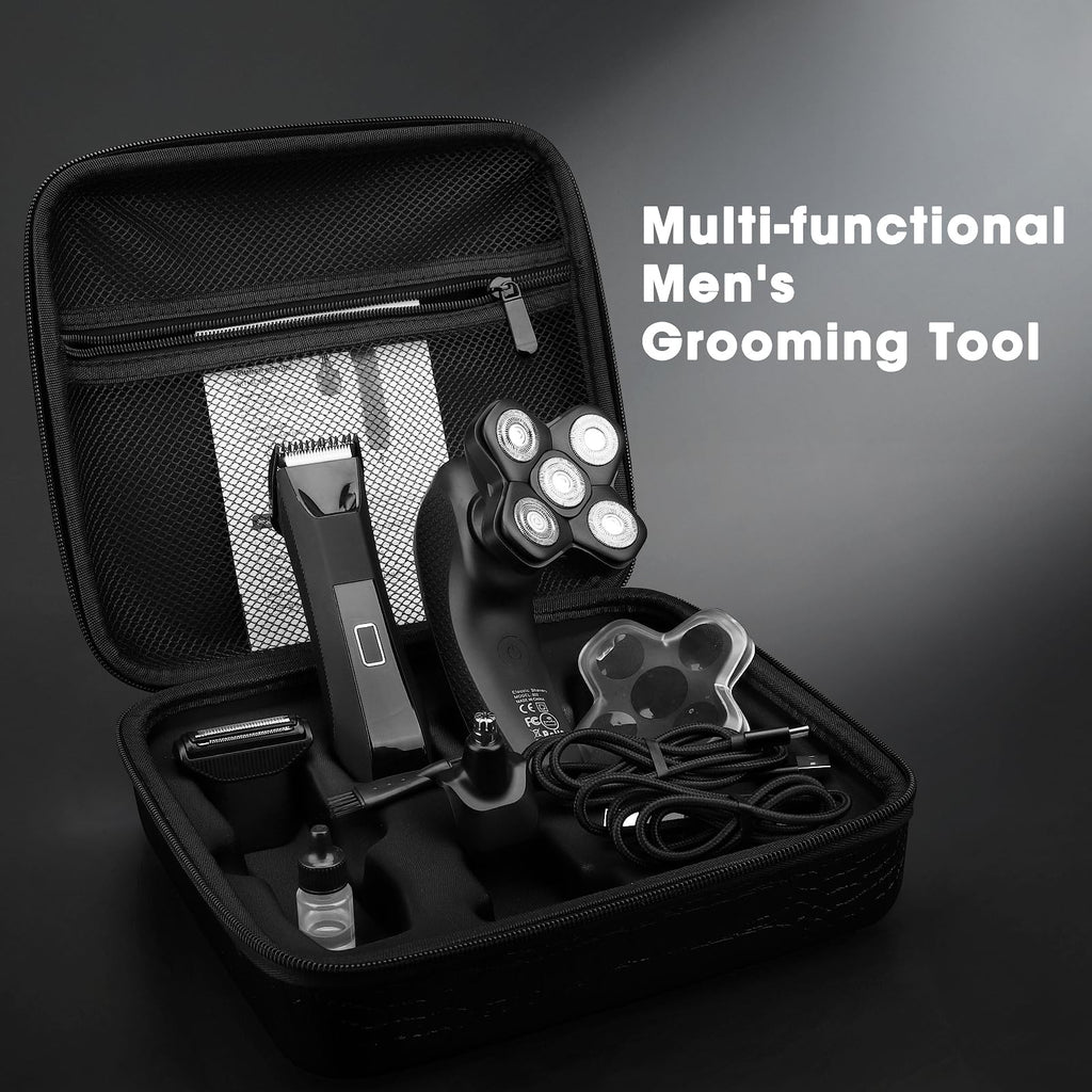 Manscape Body and Ball Trimmer for Men, Bald Head & Body Shaver, Mens Grooming Kits Pubic Groin Hair Trimmer, Body Groomer Electric Razors for Smooth Shaving, IPX7 Waterproof