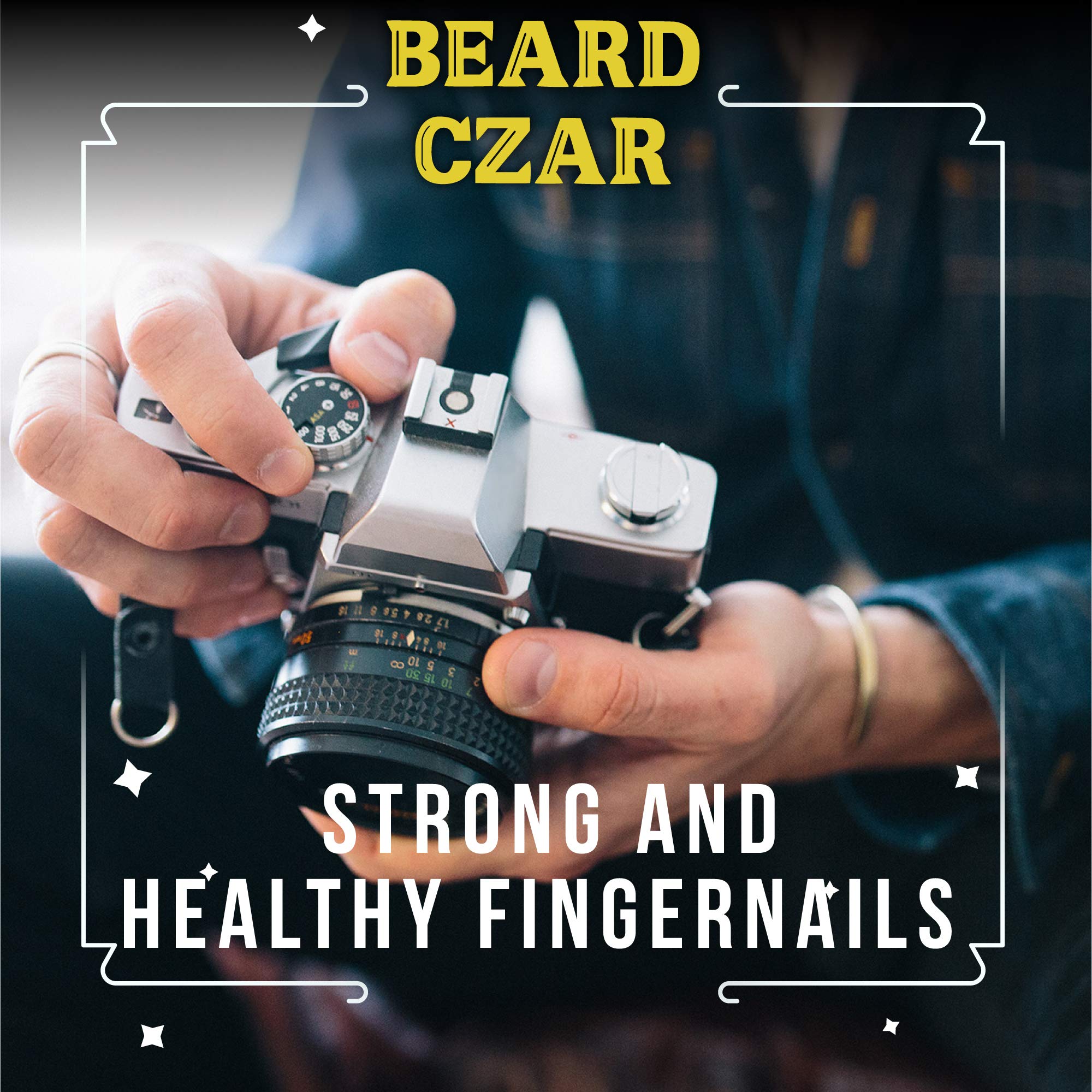 The Beard Czar-Facial Hair Complex- Highly Effective Mens Formula- Supports Natural Hair Growth-Improve Beard Quality and Nourishment-60 Capsules