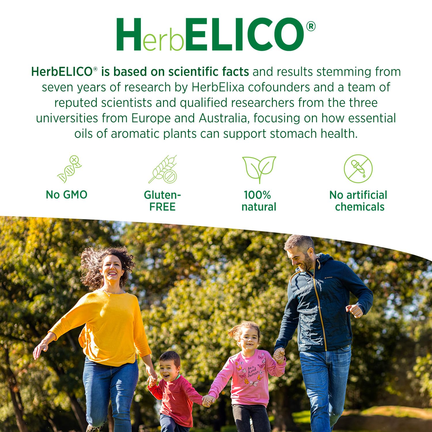 HerbELICO® - Wild Oregano, Thyme & Summer Savory Essential Oils Mediterranean Blend, 60 Capsules, Herbal Supplement addresses H. Pylori, Acid Reflux, Heartburn, Non-GMO & Gluten Free