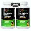 Potassium Iodide Tablets 130 mg | 120ct Two Pack | Iodine Tablets for Radiation Exposure - Potassium Iodine Pills - YODO Naciente - KI Pills - Made in USA - ThyroShield
