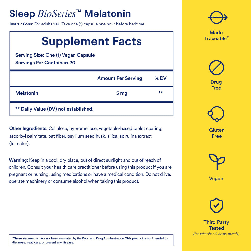 Ritual Melatonin 5mg - Sleep Aid Supplement - 20 Capsules - 20 Servings