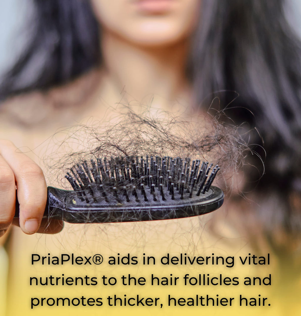 PriaPlex Natural Hair Growth Supplement for Hair Loss for Men and Women, Supporting Healthy Hair Regrowth (180 Caplets)