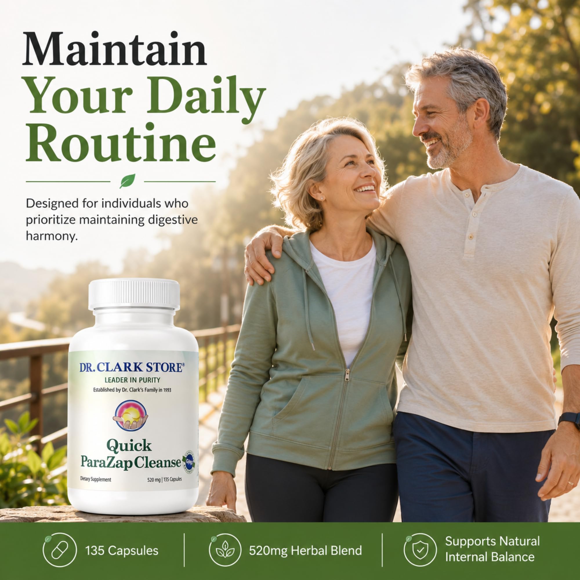 Dr Clark Store para-Zap – 520mg, 135 Capsules, Supports Digestive Health & Gut Balance