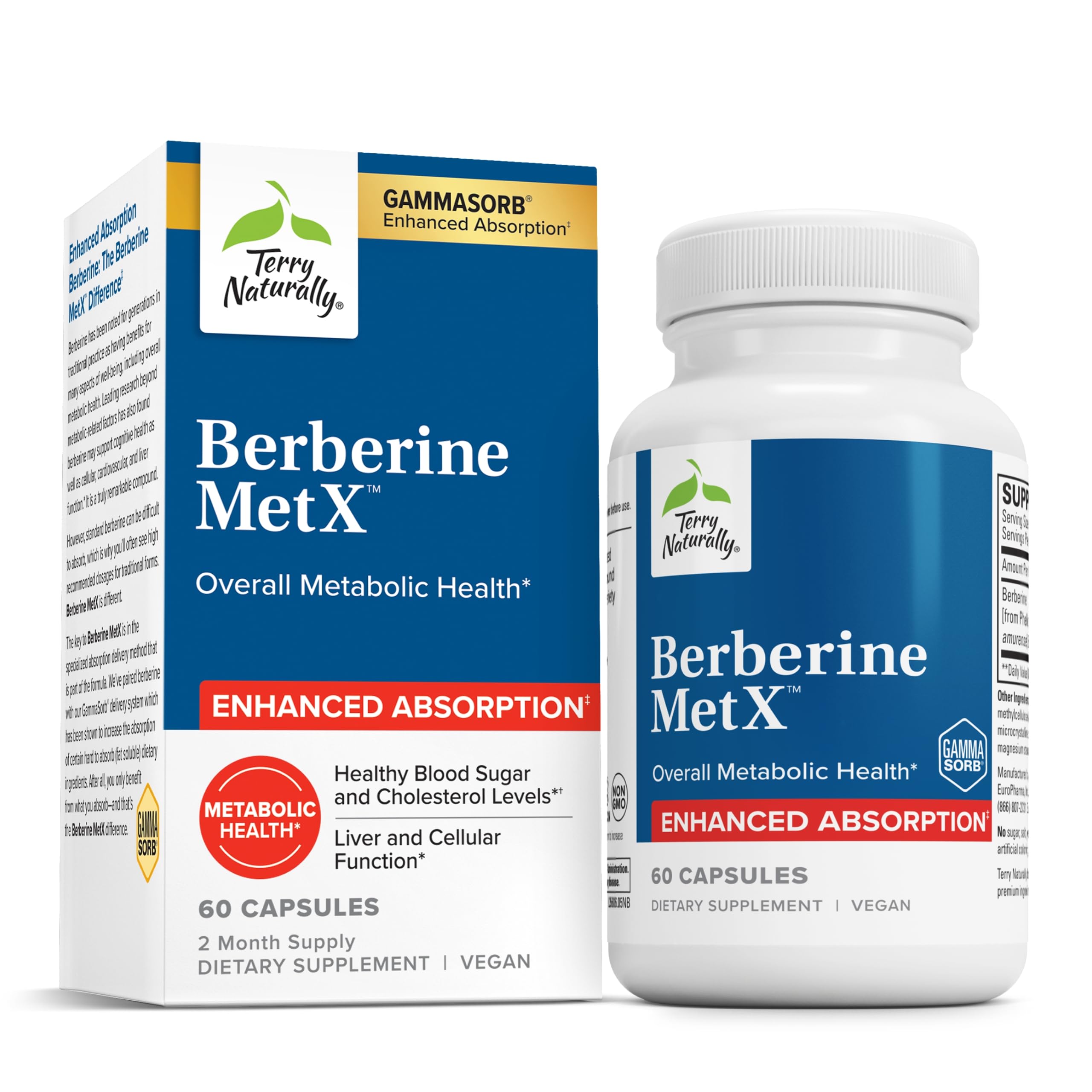 Terry Naturally EuroPharma Berberine MetX Ultra Absorption 60 Capsule