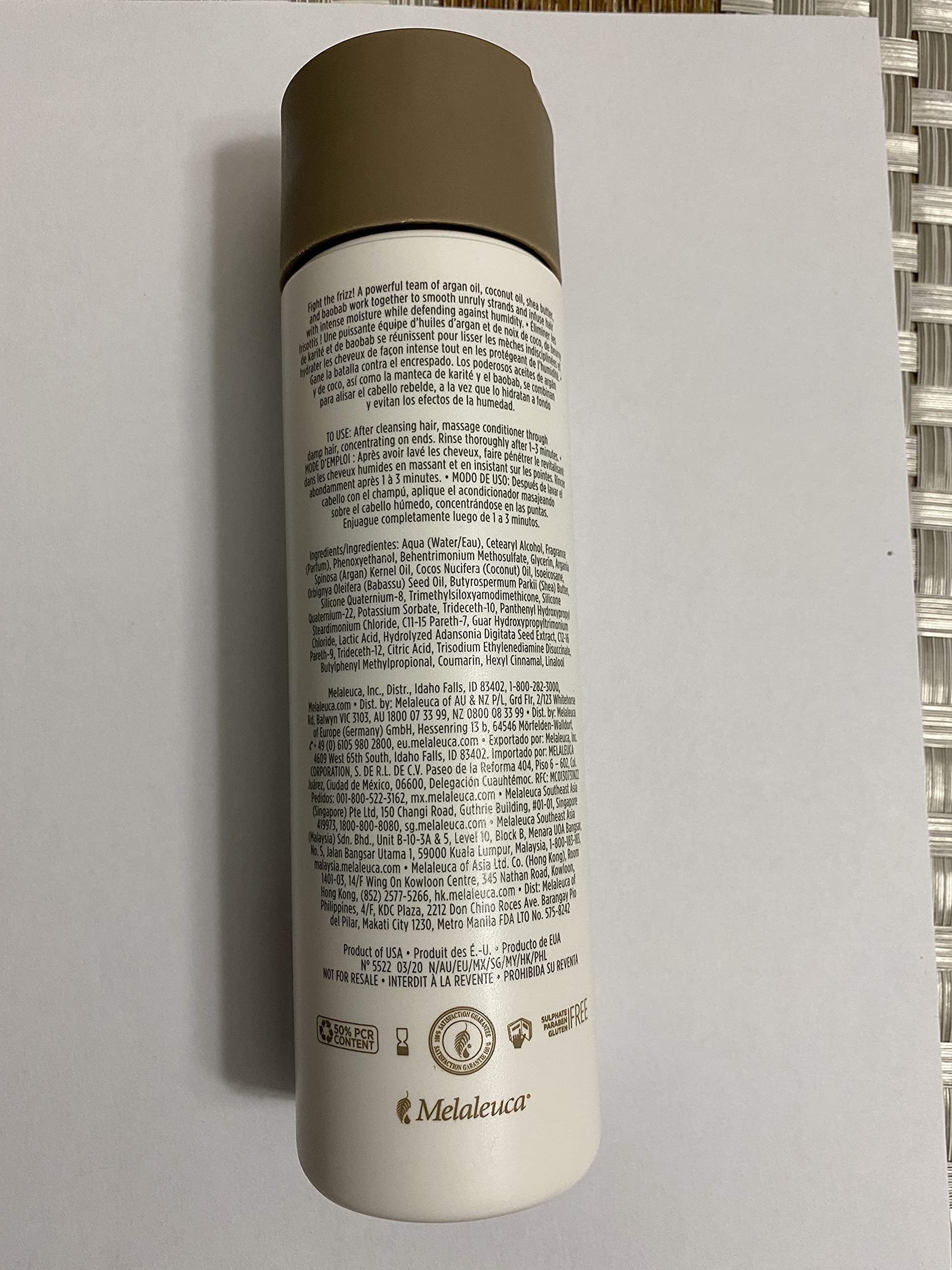Sei Bella, Melaleuca SeiBella Argan Oil & Coconut Moisture Smooth Conditioner